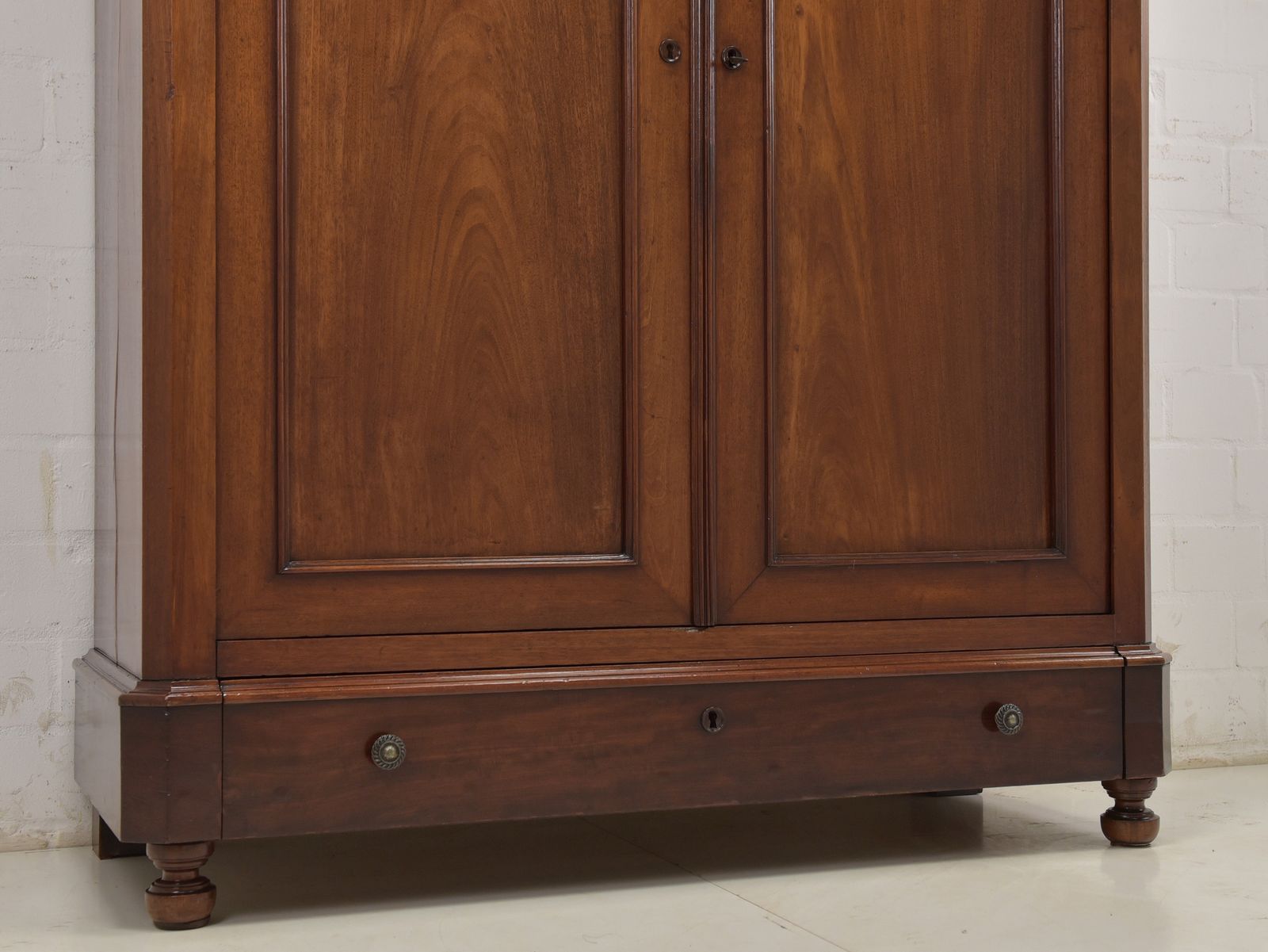 photo for sale Antique! Small Wardrobe, Restored, Biedermeier, Solid Mahogany, Vertico