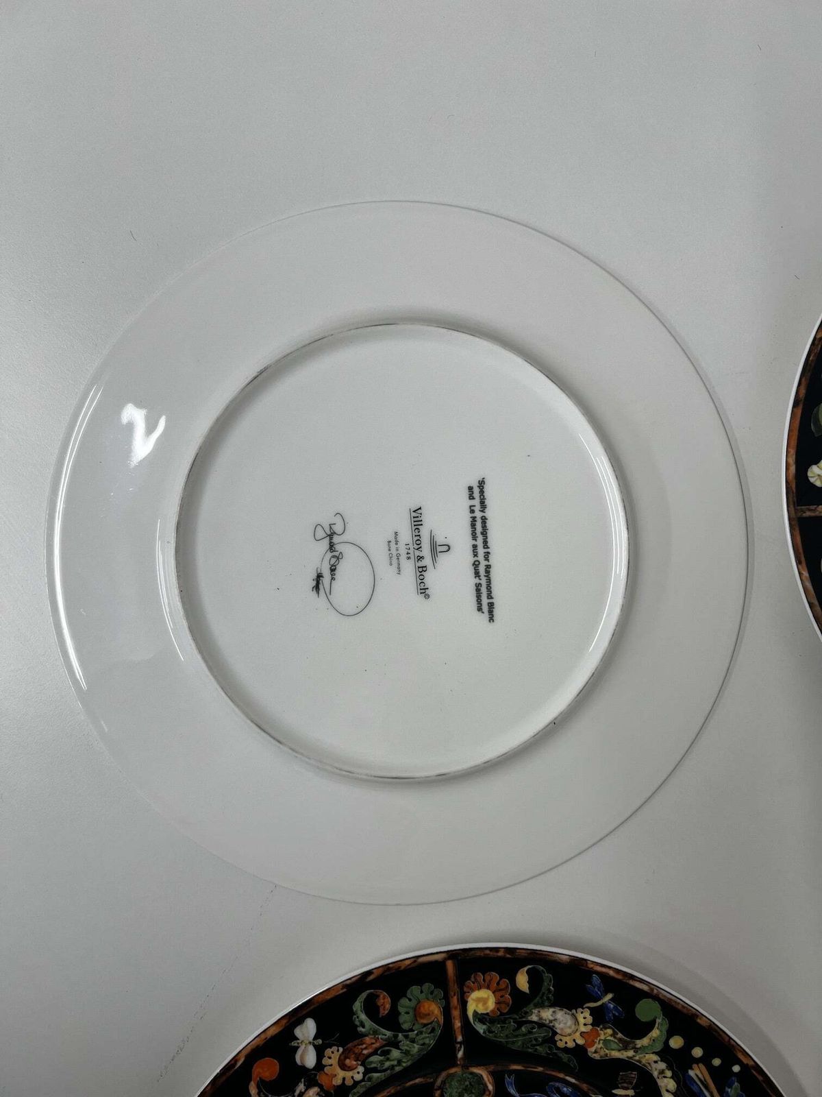 Vintage Villeroy & Boch Intarsia Service Plate Specially Designed For Raymond Blanc & Le Manoir Aux Quat Saisons. (Set Of 4) photo for sale