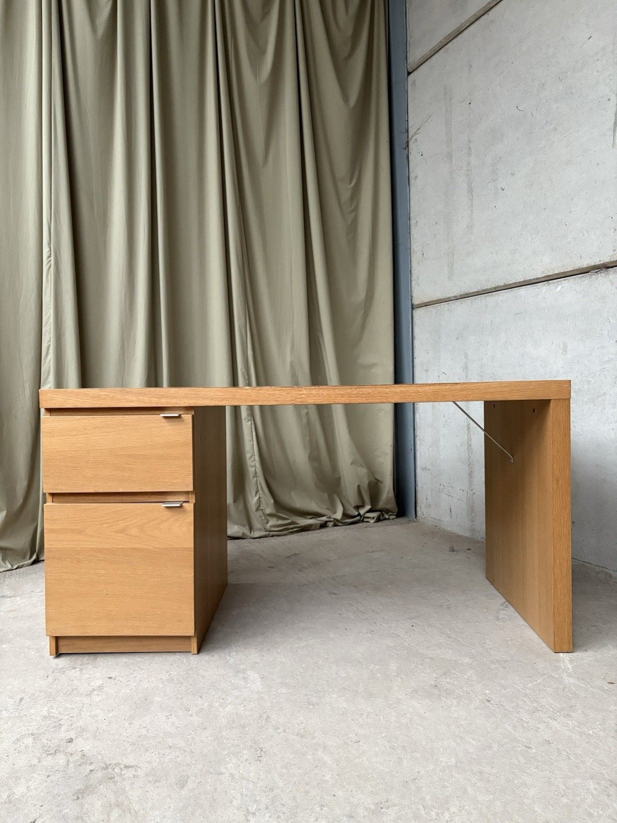 Vtg Mid Century Style Oak Desk Dining Table Danish Scandi Retro R1151 photo 65.0