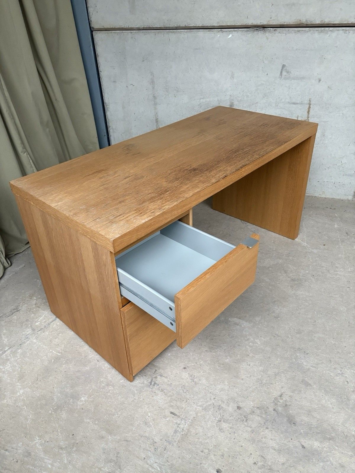 Furniture Vtg Mid Century Style Oak Desk Dining Table Danish Scandi Retro R1151 photo