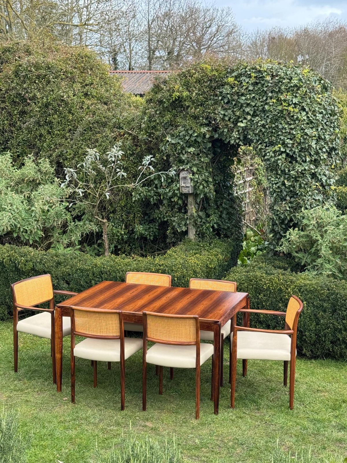 Mid Century Modern Danish Rosewood Dining Table And Eight Rosewood Chairs By Niels Otto Moller 1960 photo vinterior