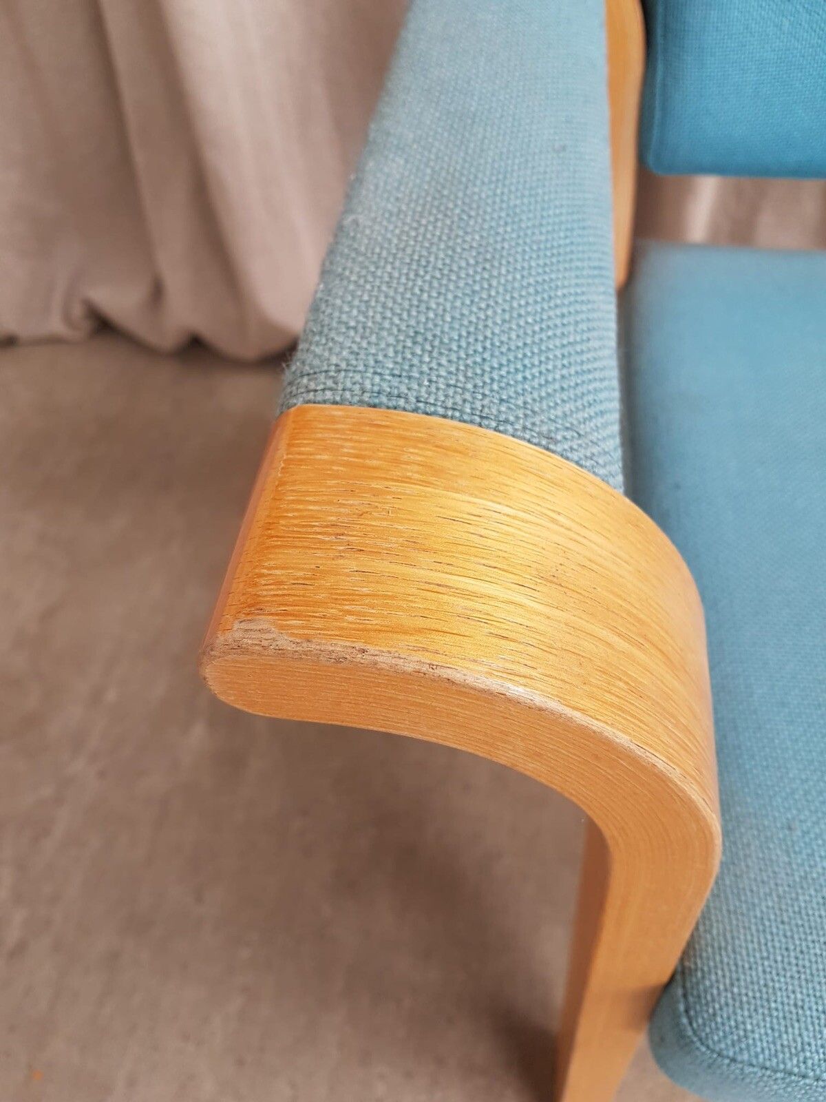 195.0 Vtg Late Mid Century Armchair Side Chair By Magnus Olesen Modernist Retro R123 photo