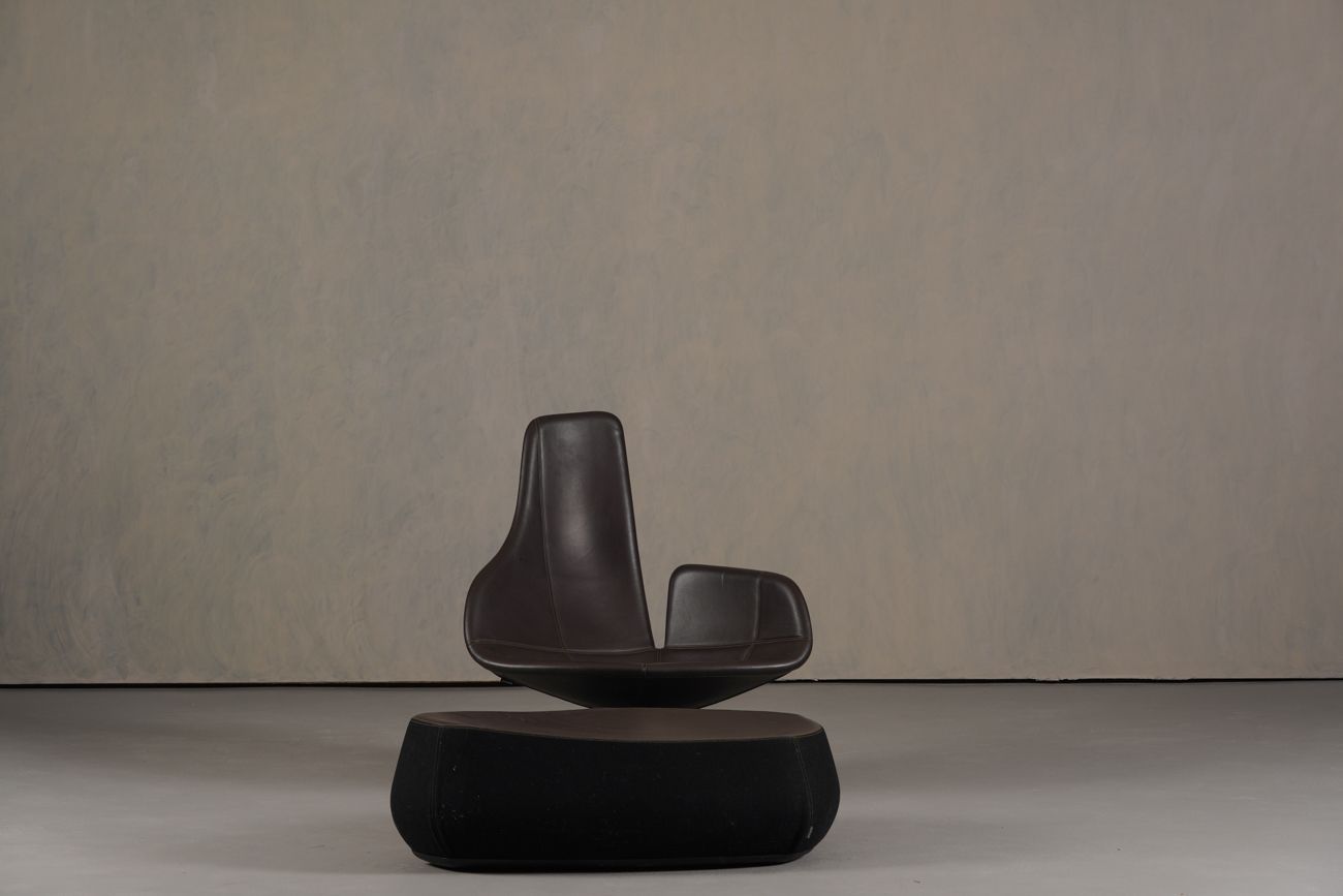 Fjord Lounge Chair And Pouf By Patricia Urquiola For Moroso, Italy 2000’s