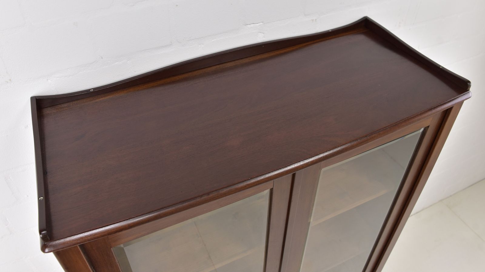 Antique! Restored Art Deco Art Nouveau Bookcase, Mahogany Display Cabinet photo vinterior