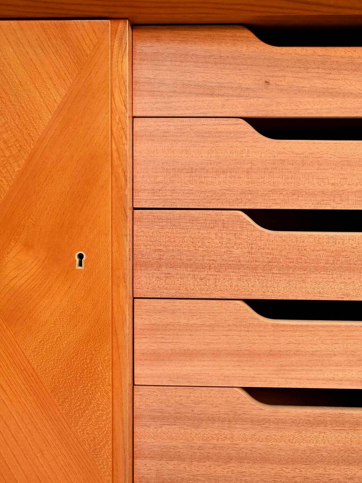 photo furniture Elm And Burl Cabinet By Ab Seffle Möbelfabrik, 1950s