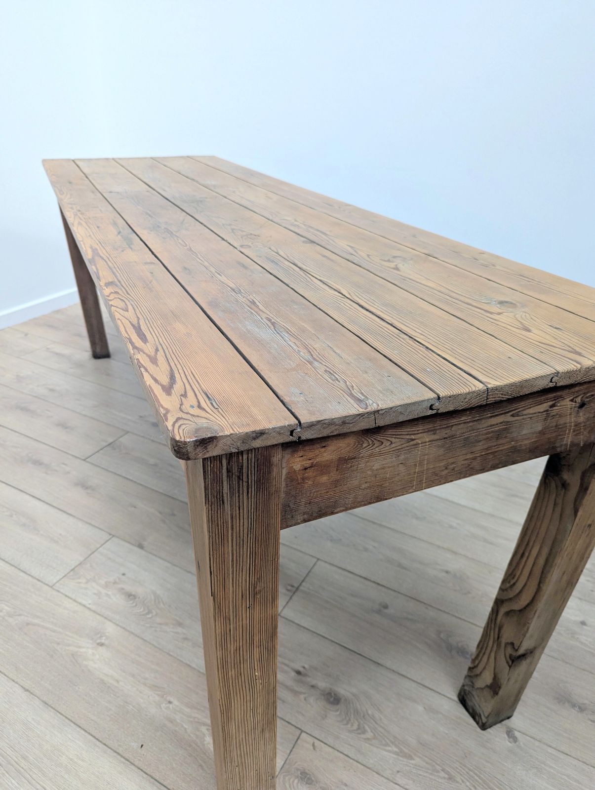 Vintage Rustic Pine Refectory Table 5 Plank Top Delivery Available 0295 photo buy