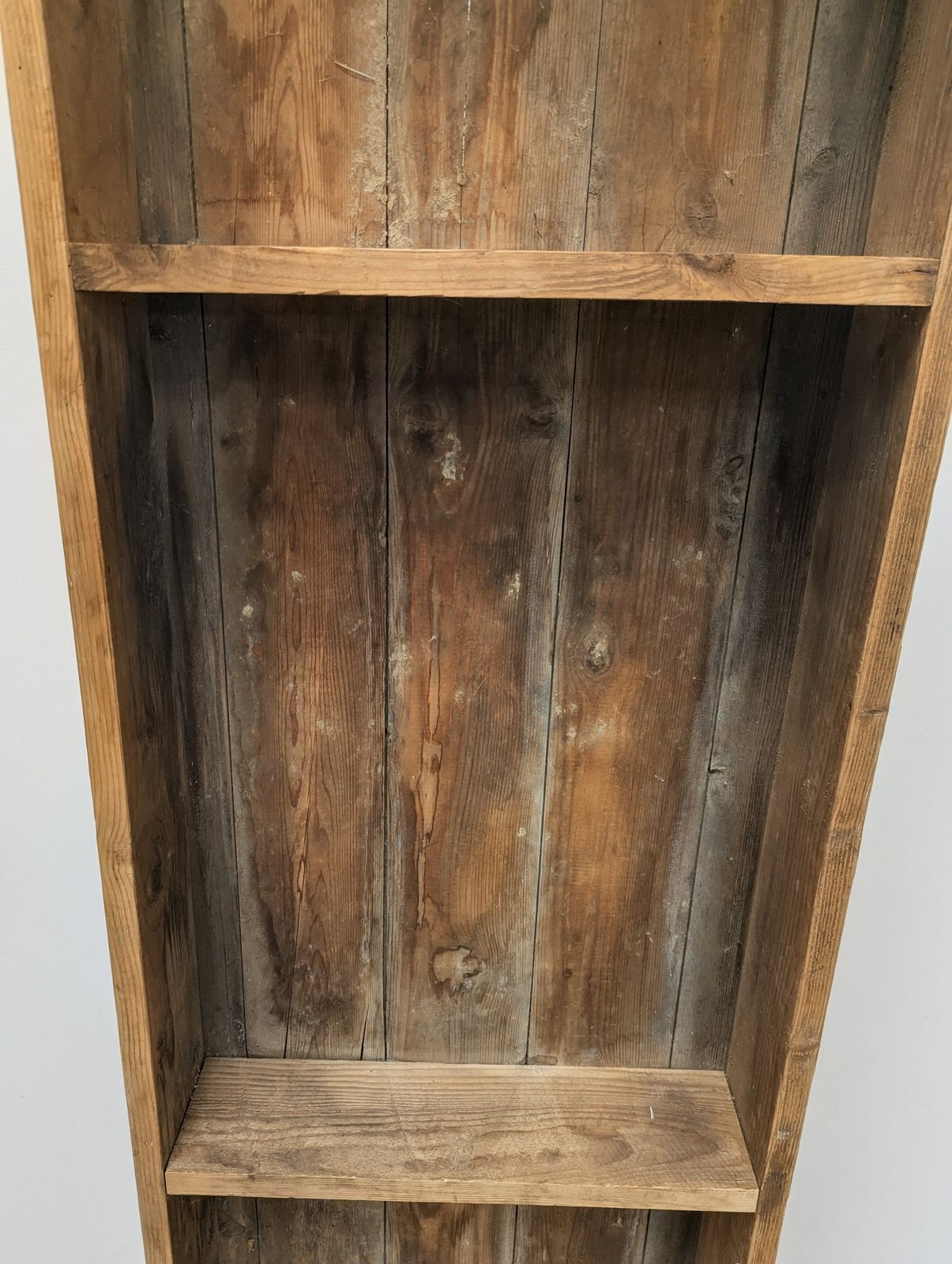 795.0 Vintage Rustic Pine Refectory Table 5 Plank Top Delivery Available 0295 photo