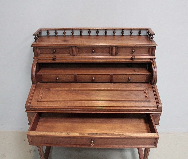 Office Cylinder Walnut 1930 photo Furniture