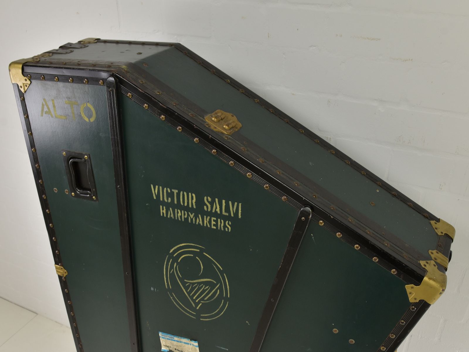 Victor Salvi Professional Harp Case Flight Case Vintage, Convertible To A Cabinet/Shelf photo vintage