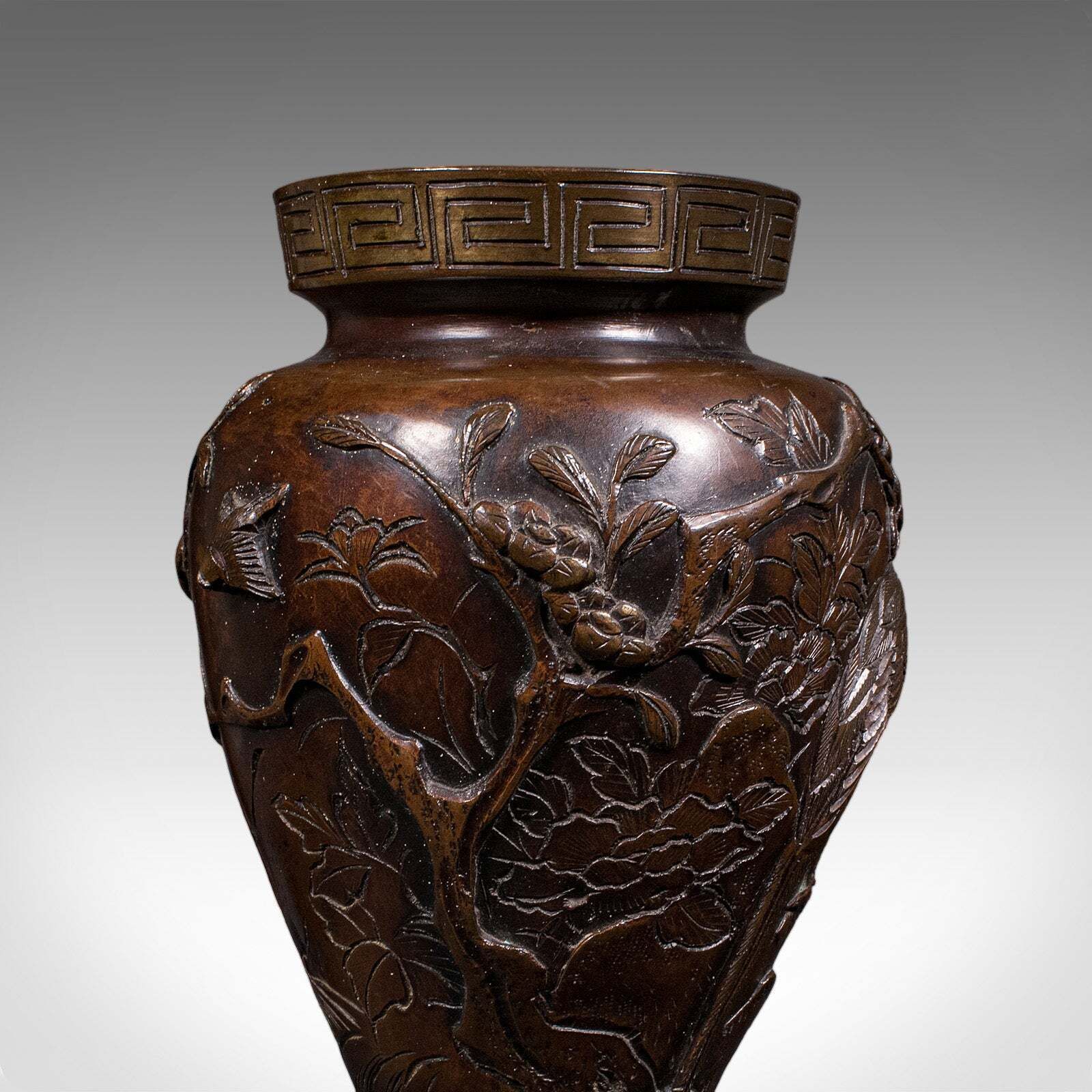 Pair Of Antique Decorative Meiji Vases, Japanese, Bronze, Bouquet Pot, Victorian photo buy