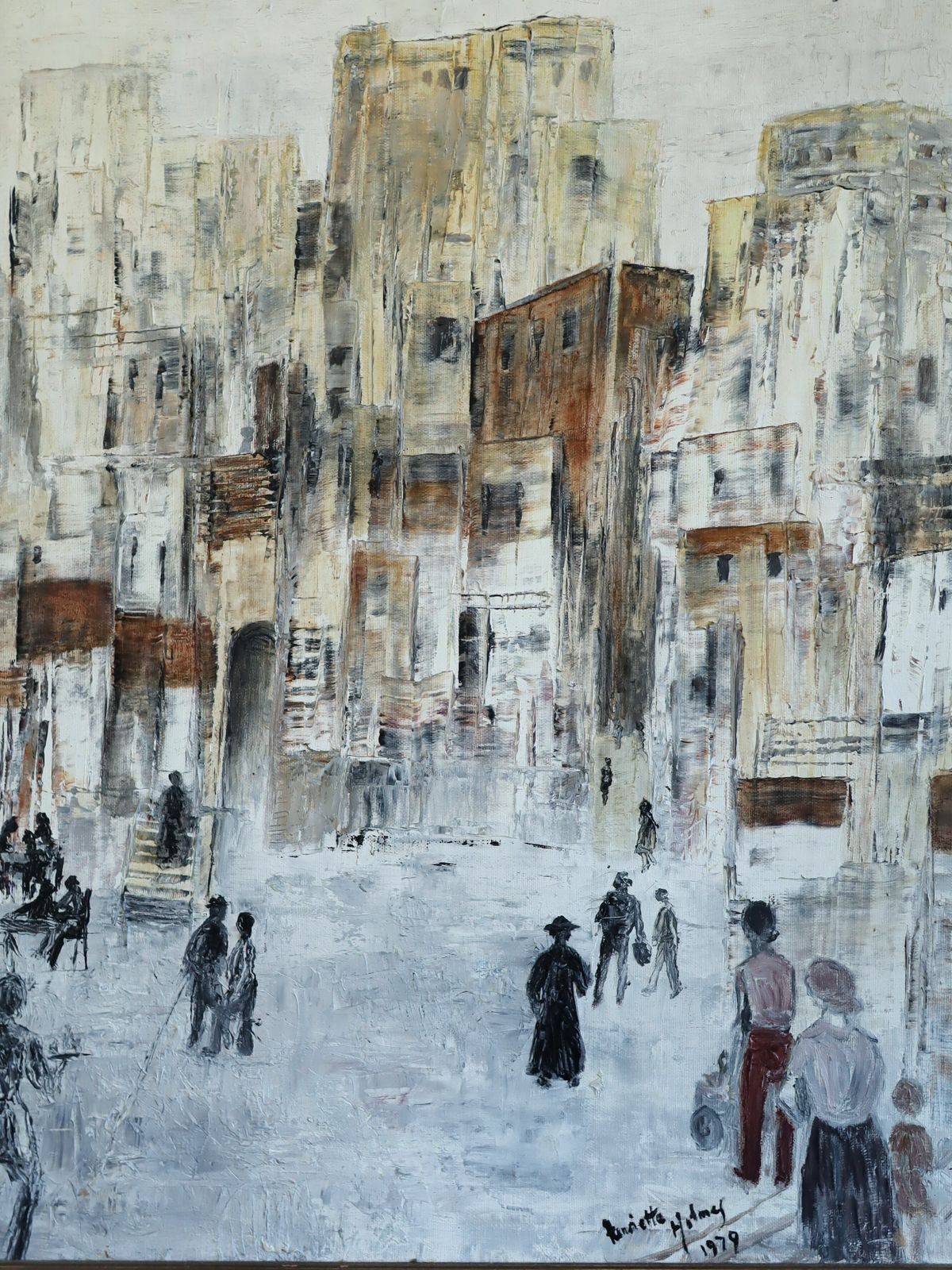 Old Town Reverieold Town Reverie In Oil Onto Canvas photo vintage