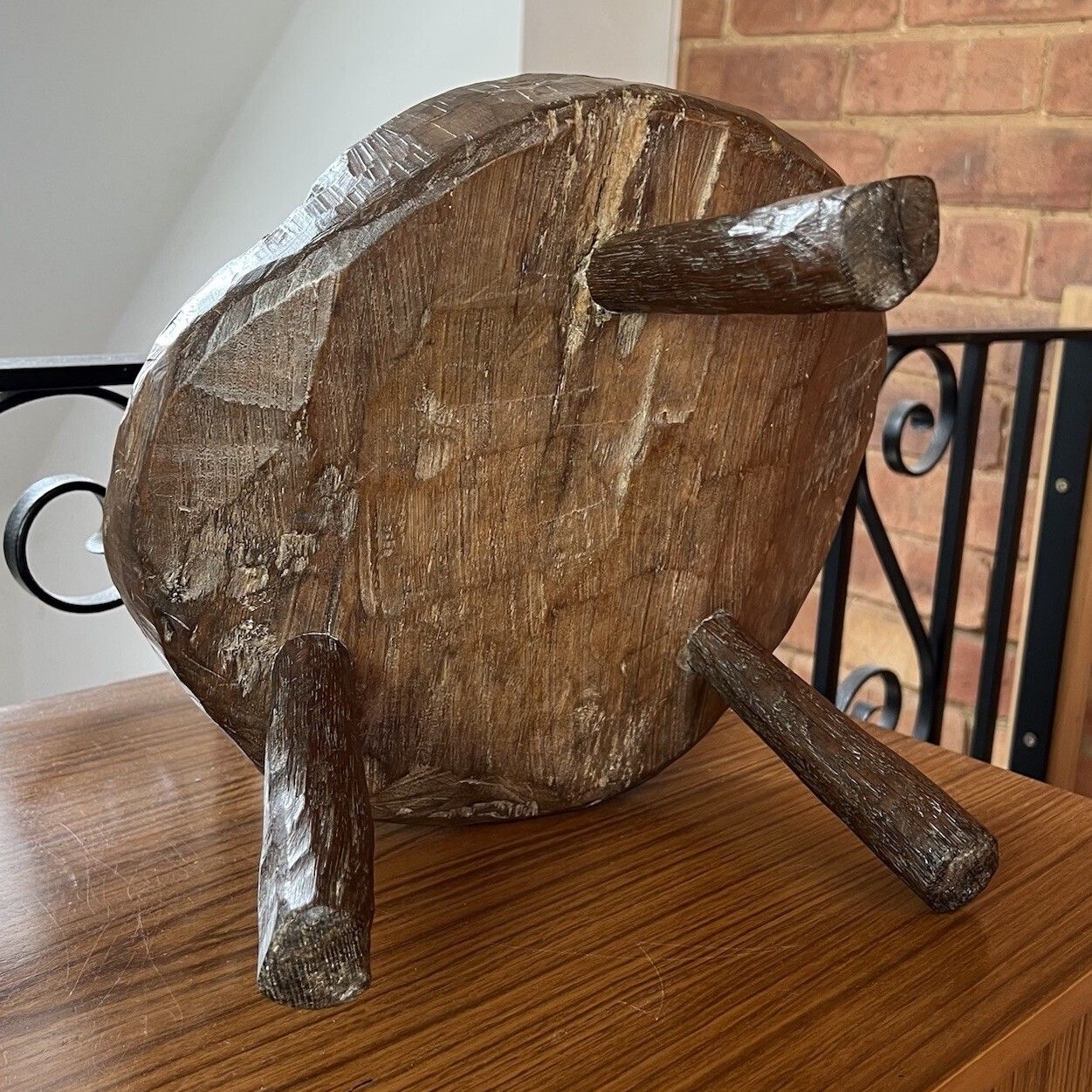 photo buy Primitive 3 Legged Dairy Milking Stool Vernacular Country Stick Antique Vintage