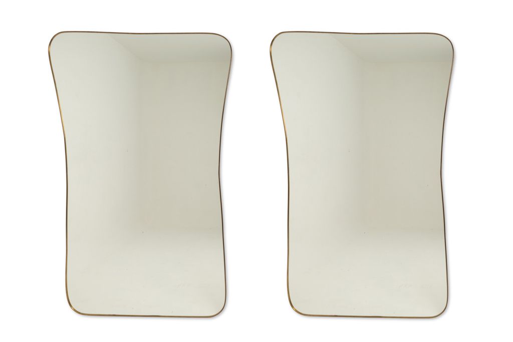 photo furniture Mirror In Brass In The Style Of Gio Ponti. 1980s/1990s.