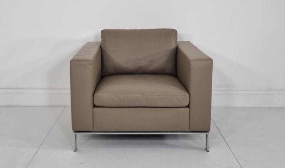 Walter Knoll 503 Armchair In Bamboo Leather Excellent Condition #9