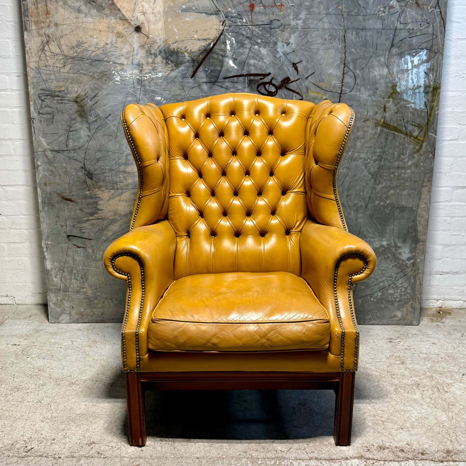 A Huge Gentleman’s Wing Back Chair At 100cm Wide photo for sale