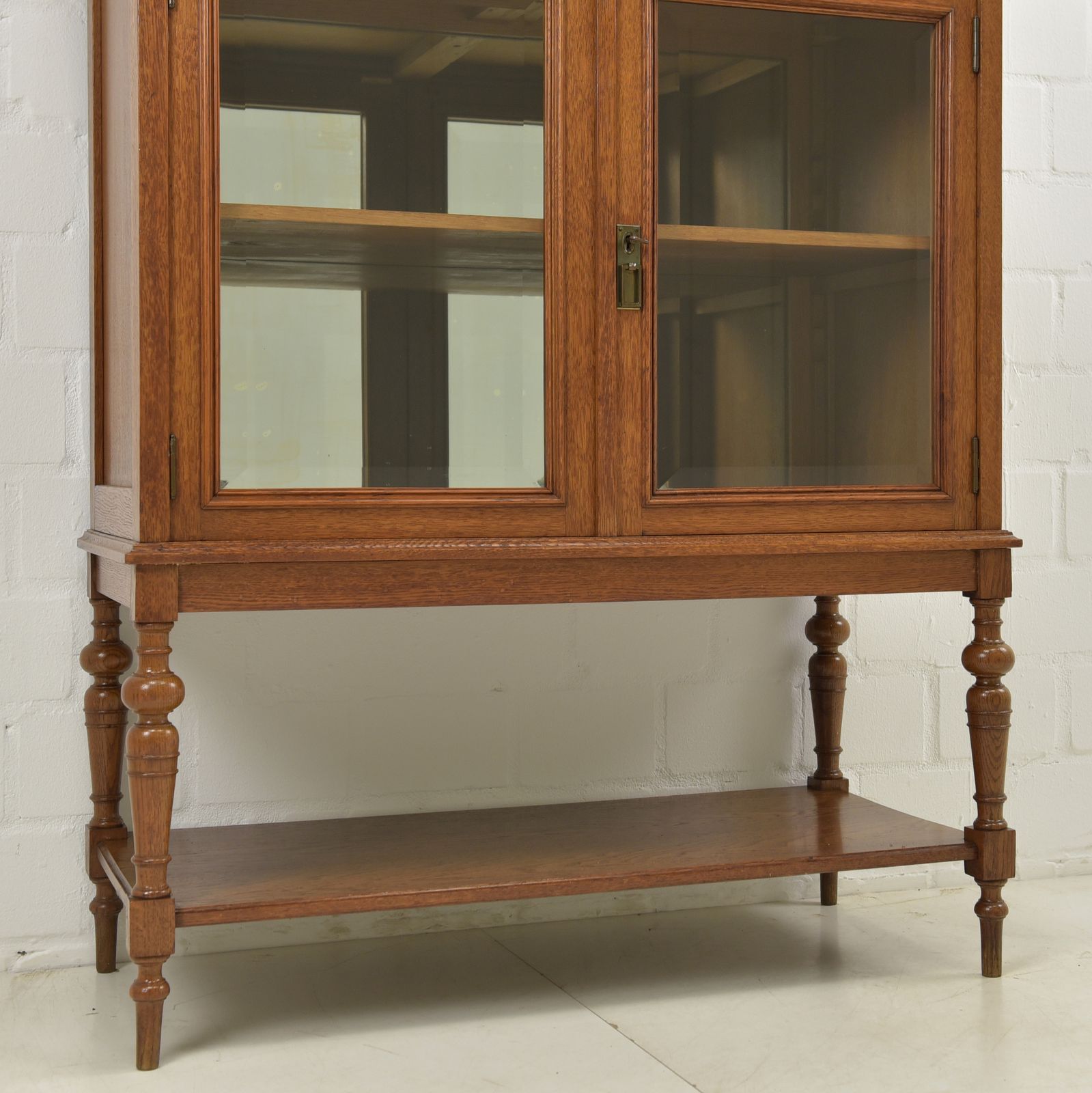 photo for sale Antique! Restored Solid Oak Display Cabinet, Salon Cabinet, Vertiko, Art Nouveau