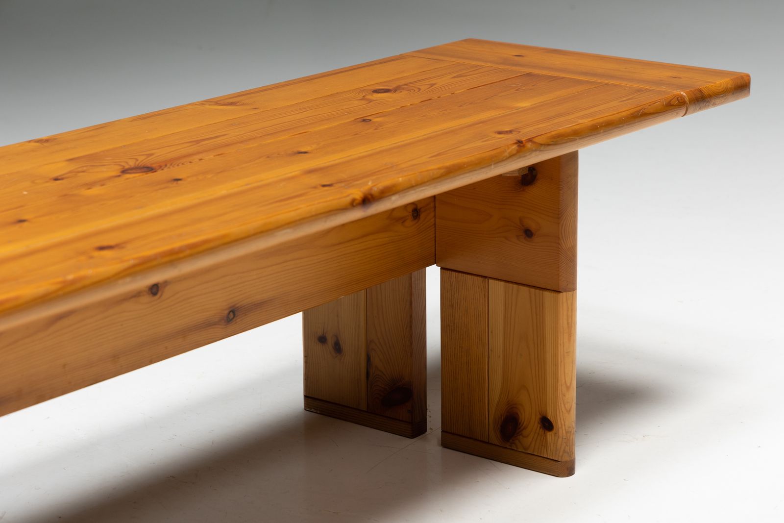 Solid Pine Wood Bench By Silvio Coppola For Fratelli Montina, Italy, 1970s photo furniture