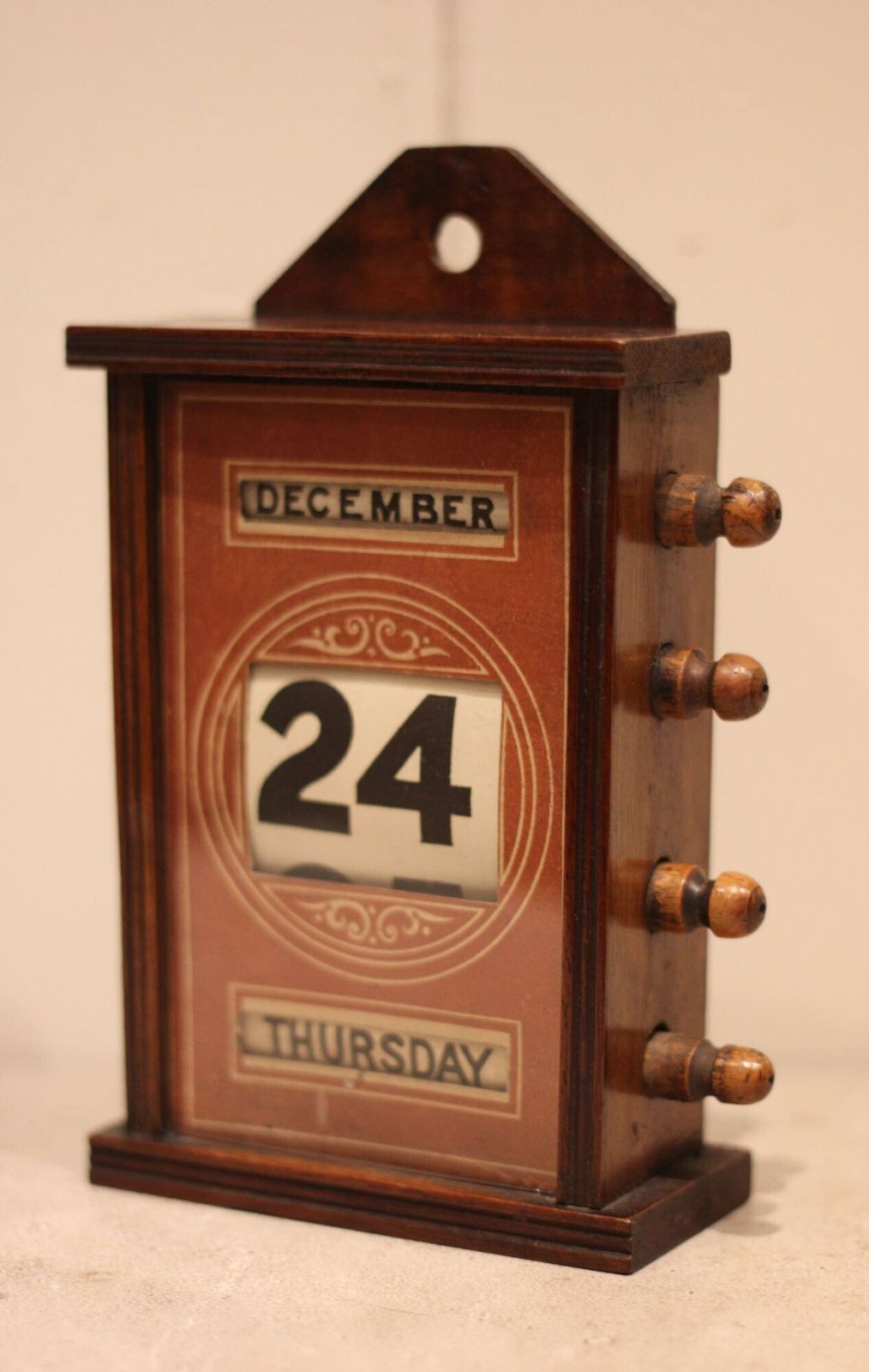 Late 19th Century Mahogany Desk Calendar photo 225.0
