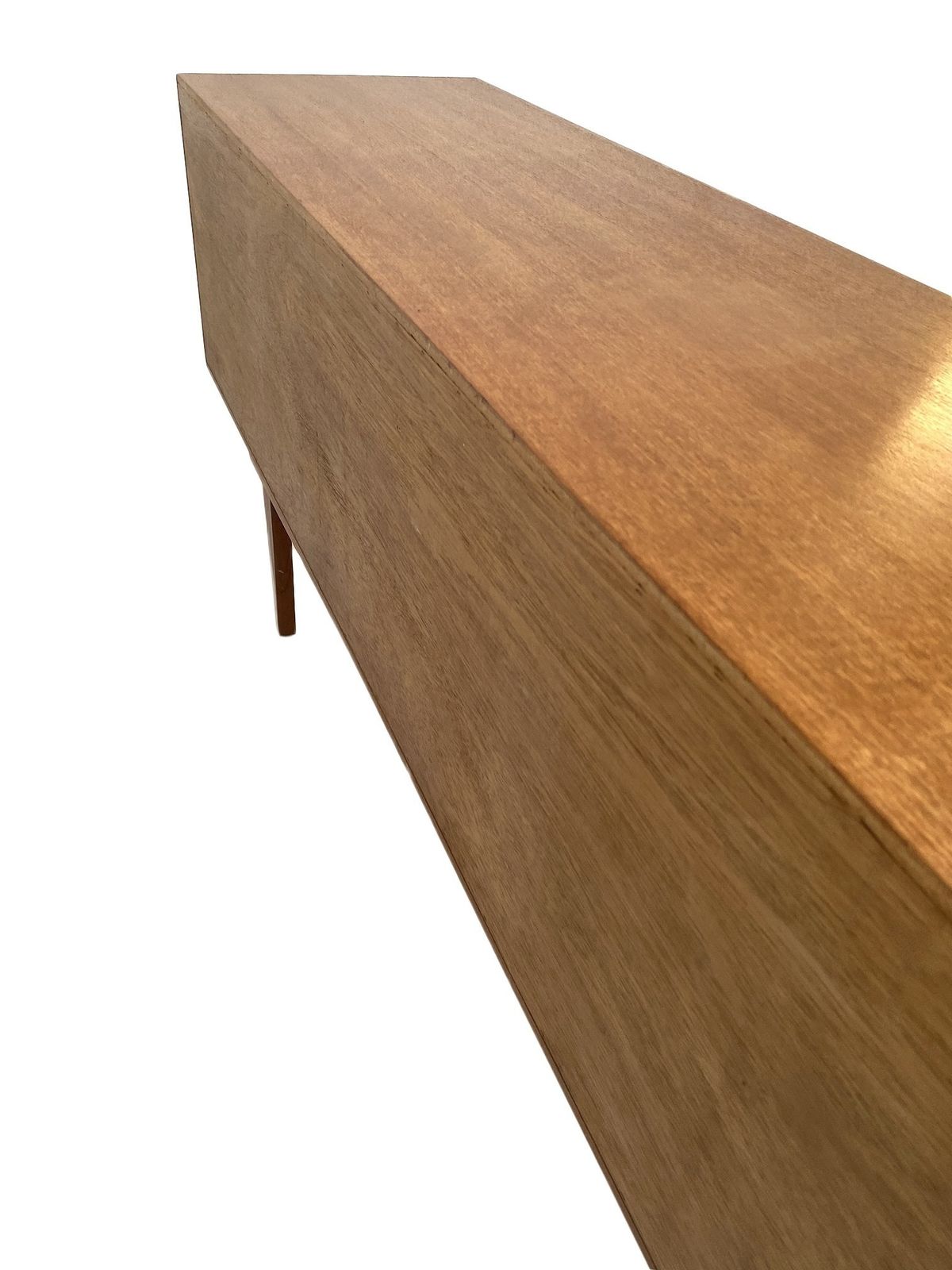 British Younger Teak And Hessian Long Sideboard Credenza Mid Century 1960s photo 1450.0