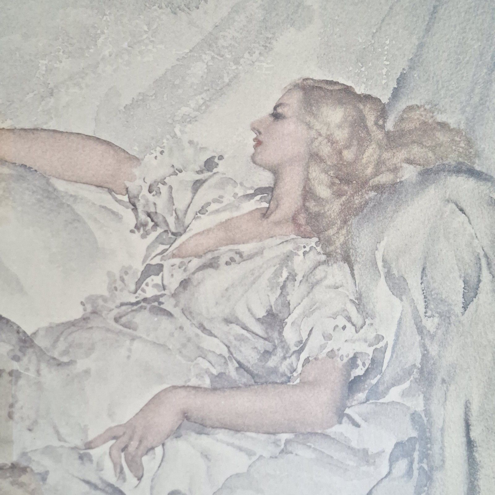 William Russell Flint Silver And White Limited Edition Print 792/850 Vintage Art photo furniture