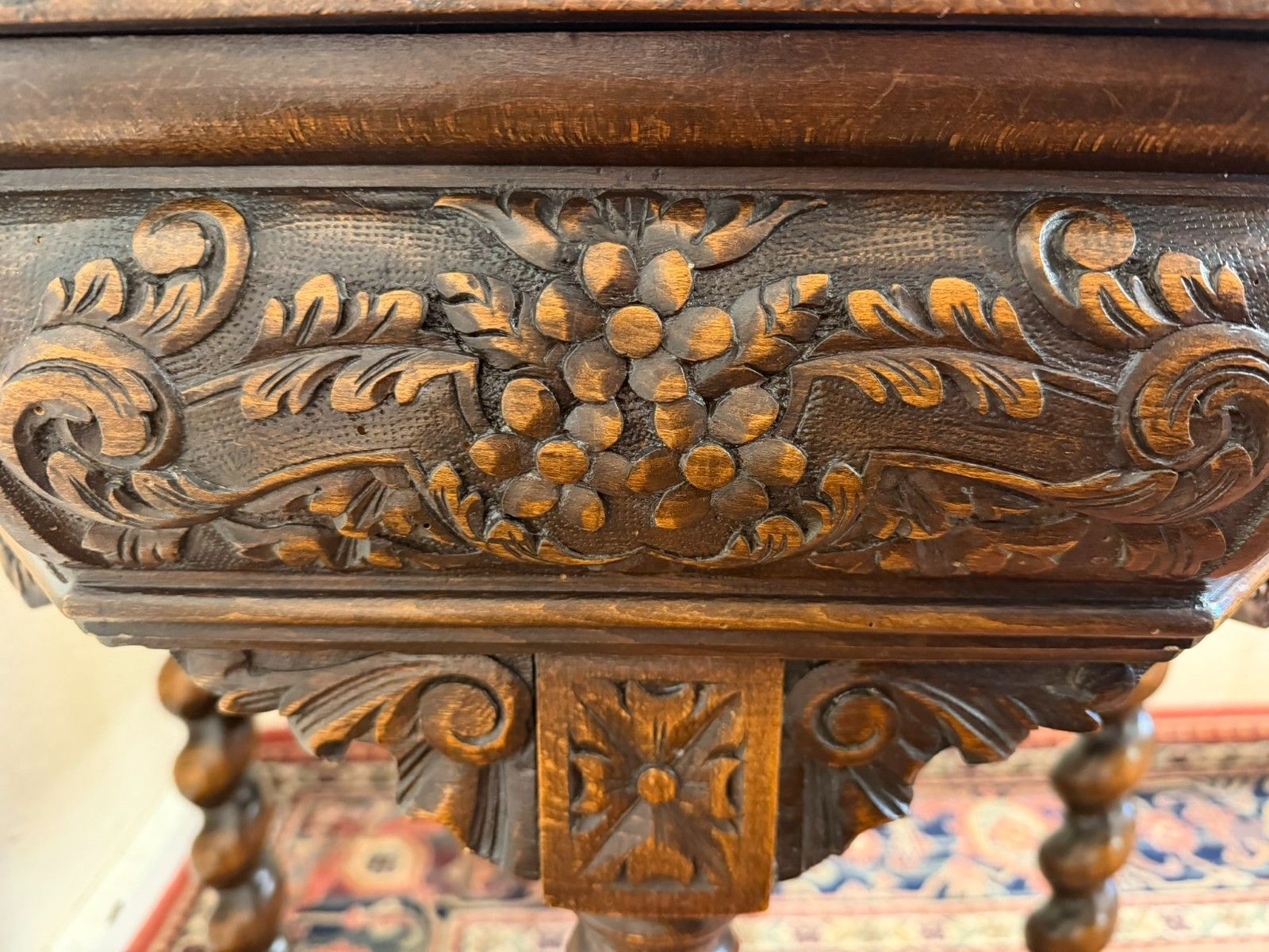 Victorian Octangonal Carved Oak Centre Table/Accent Table Circa 1900 photo 495.0
