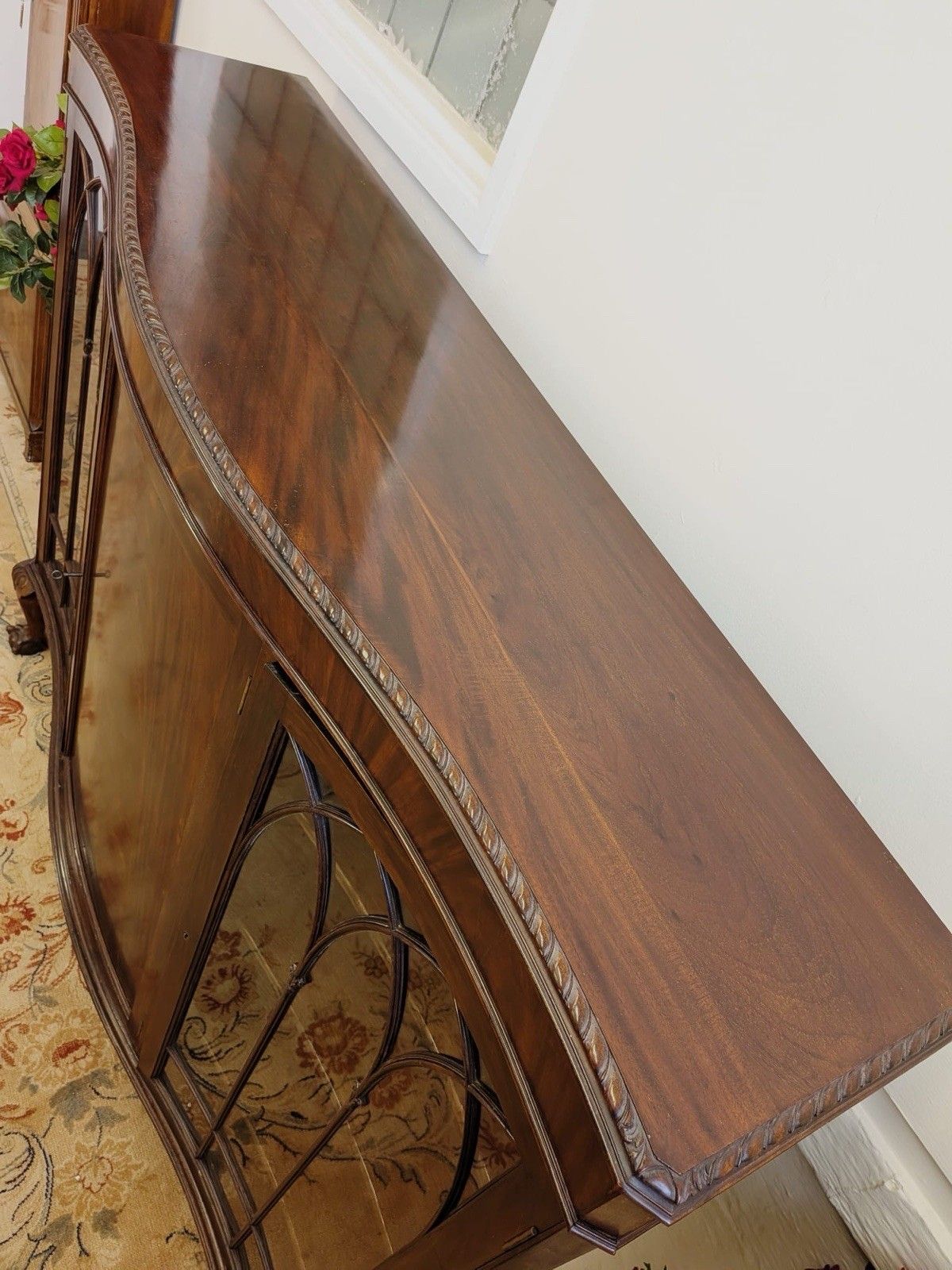 Victorian Mahogany Wylie & Lockhead Glasgow Display Cabinet On Ball & Claw Foot photo buy