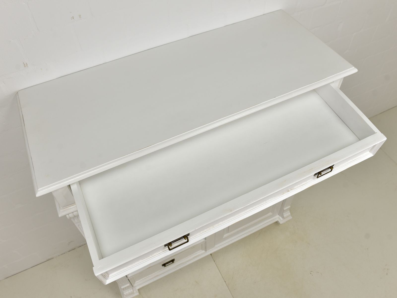 Antique! Restored White Lacquered Vertico, Gründerzeit Tall Chest Of Drawers, Cabinet photo vinterior