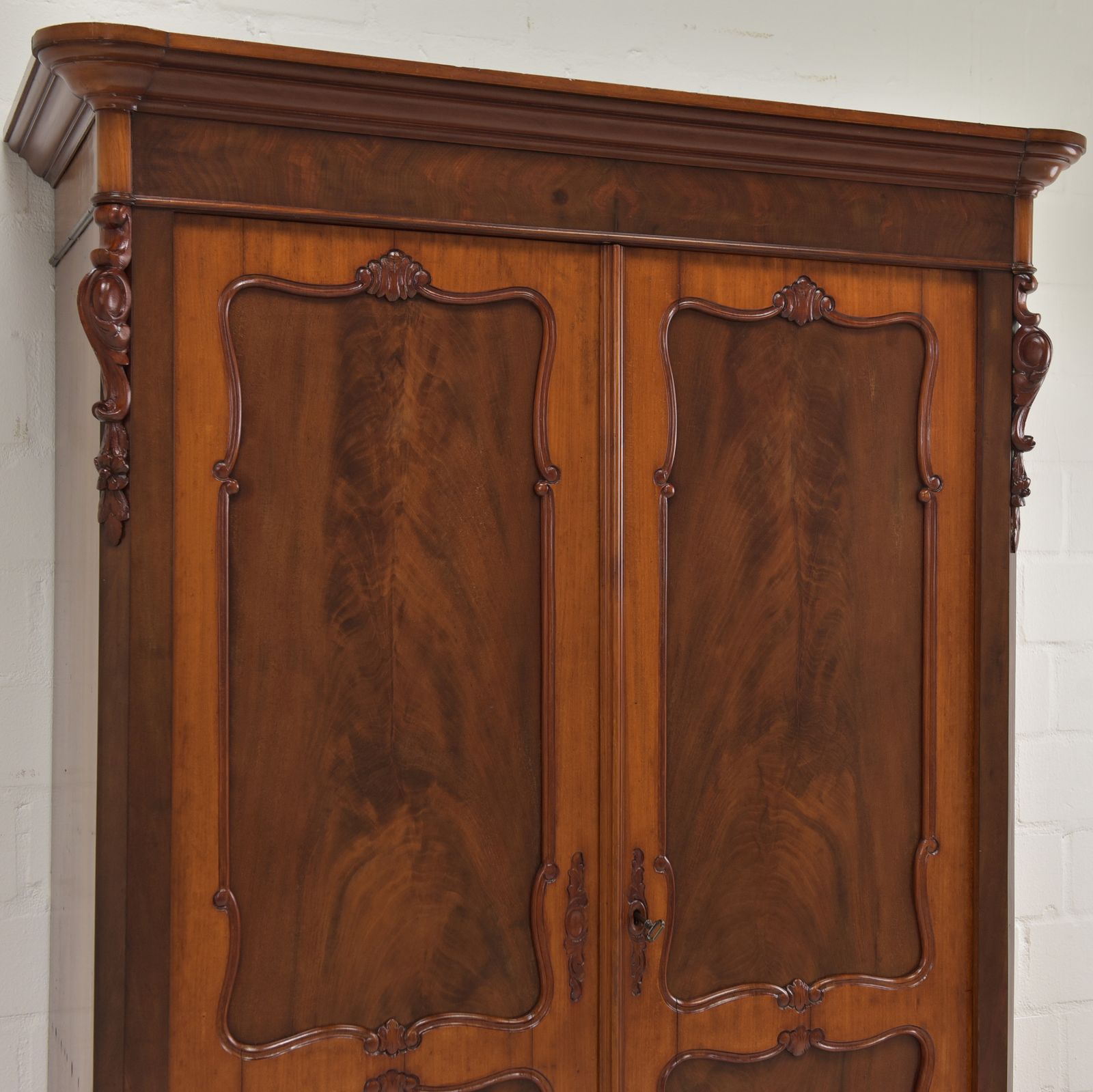 photo furniture Antique! Restored Mahogany Louis Philippe Shelving Unit.