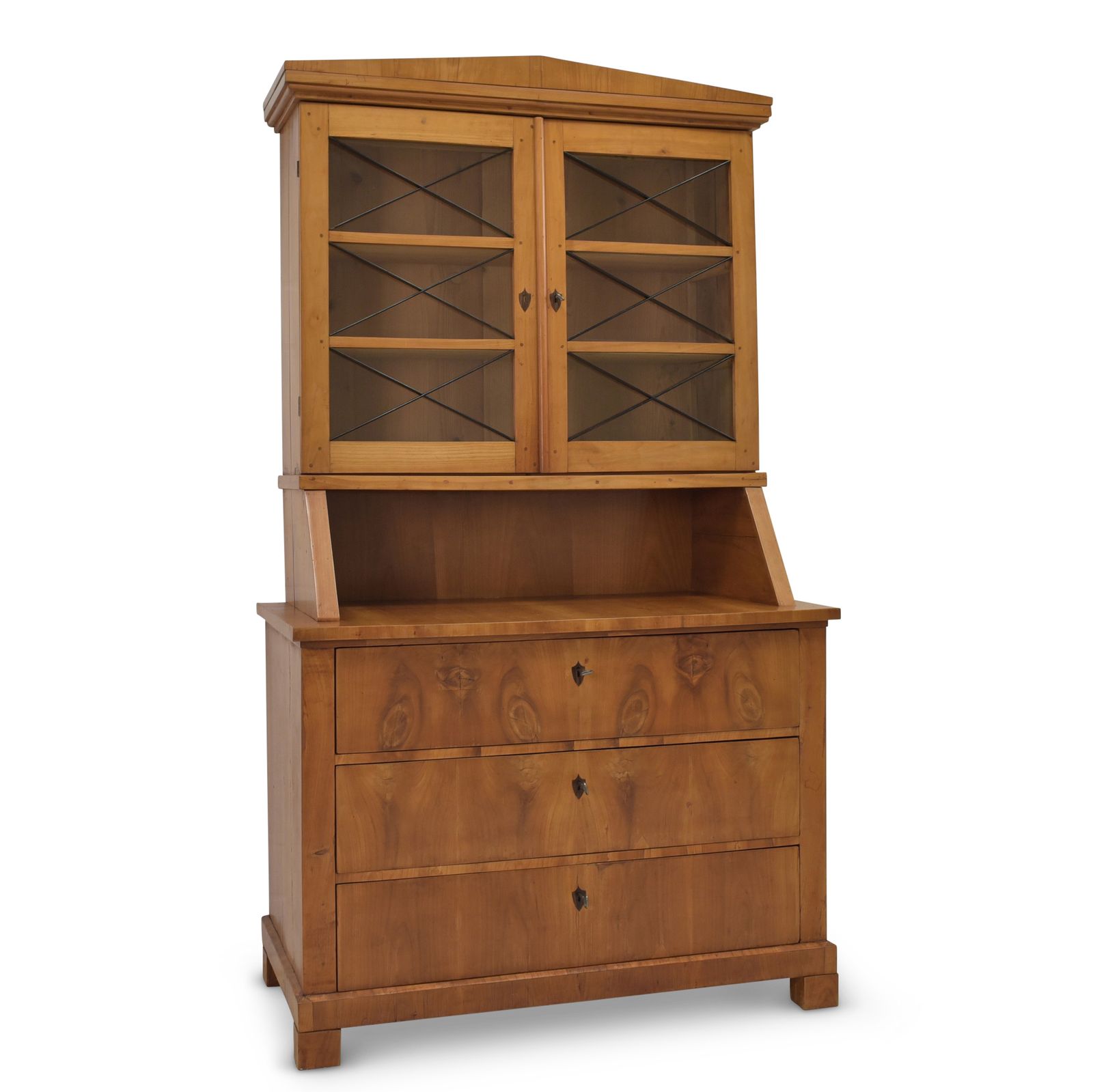Antique! Small Buffet Cabinet, Restored, Cherrywood, Biedermeier Style, Circa 1920