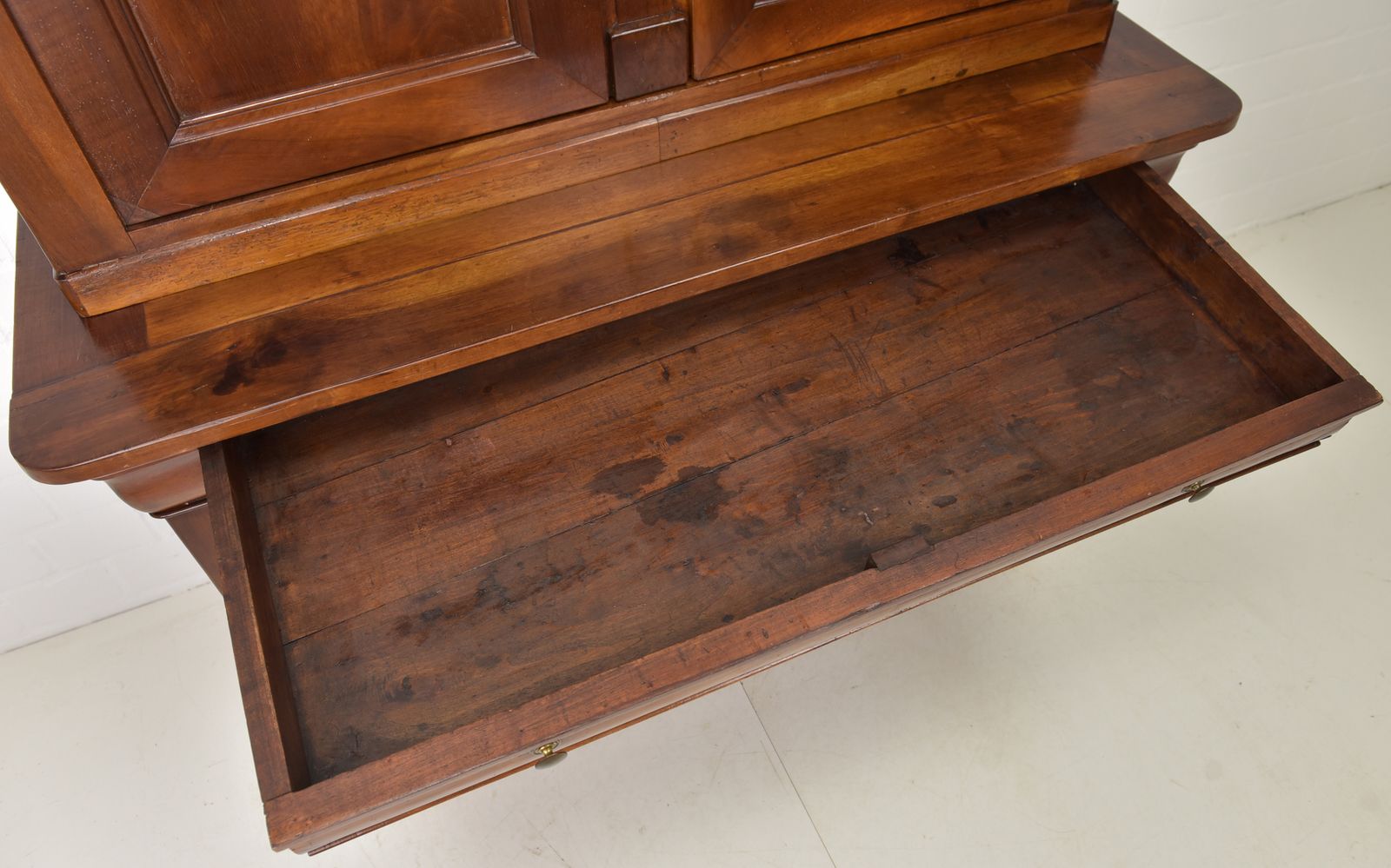 Antique! Restored Biedermeier Buffet Cabinet, Circa 1850, Mahogany Top Cabinet photo vintage