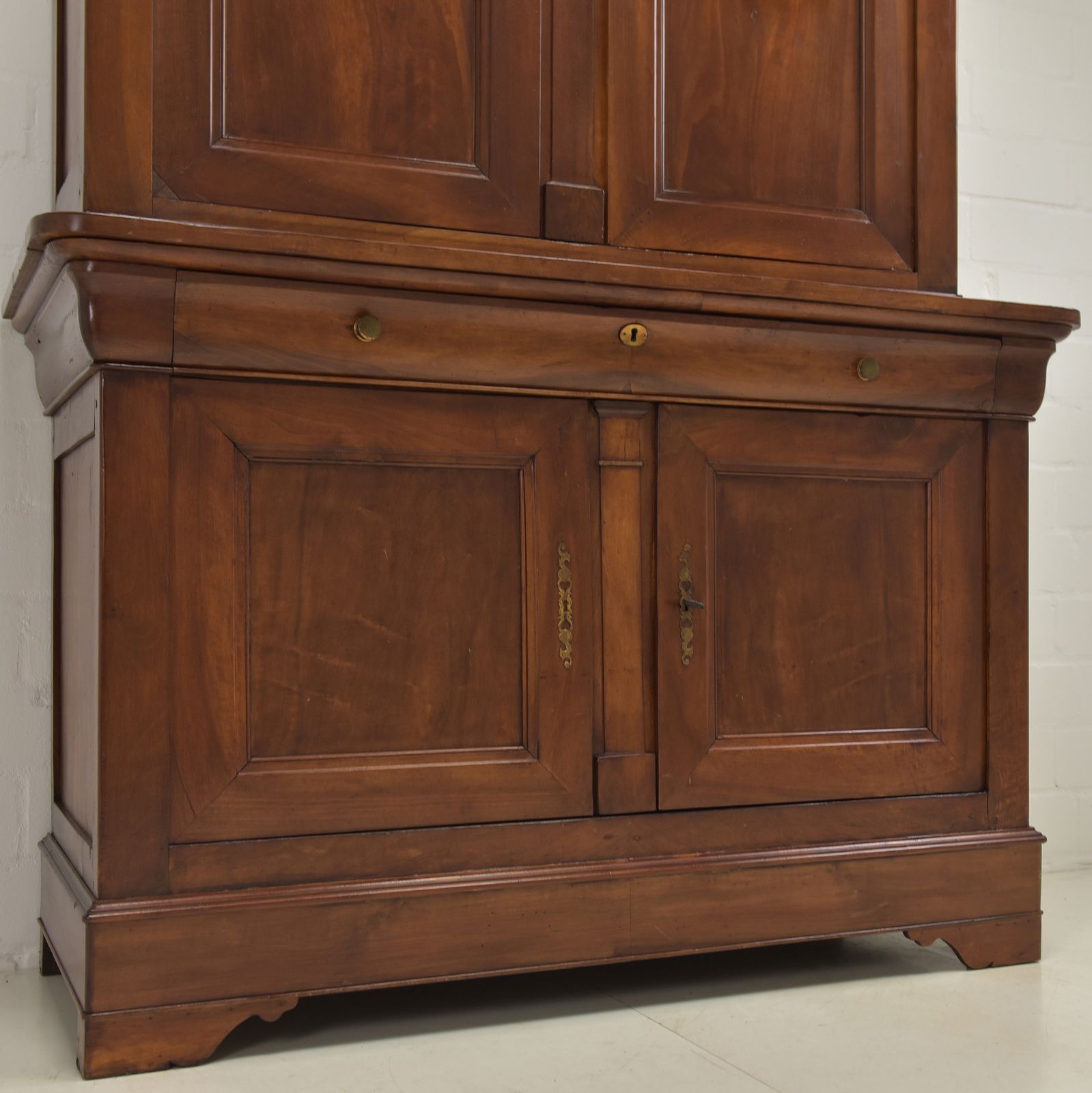 photo for sale Antique! Restored Biedermeier Buffet Cabinet, Circa 1850, Mahogany Top Cabinet
