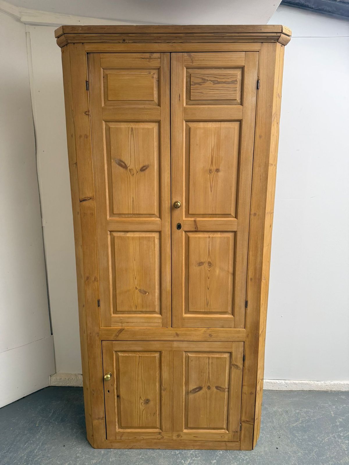 A Fantastic Georgian Pine Tall  1 Piece Drinks Cabinet photo for sale
