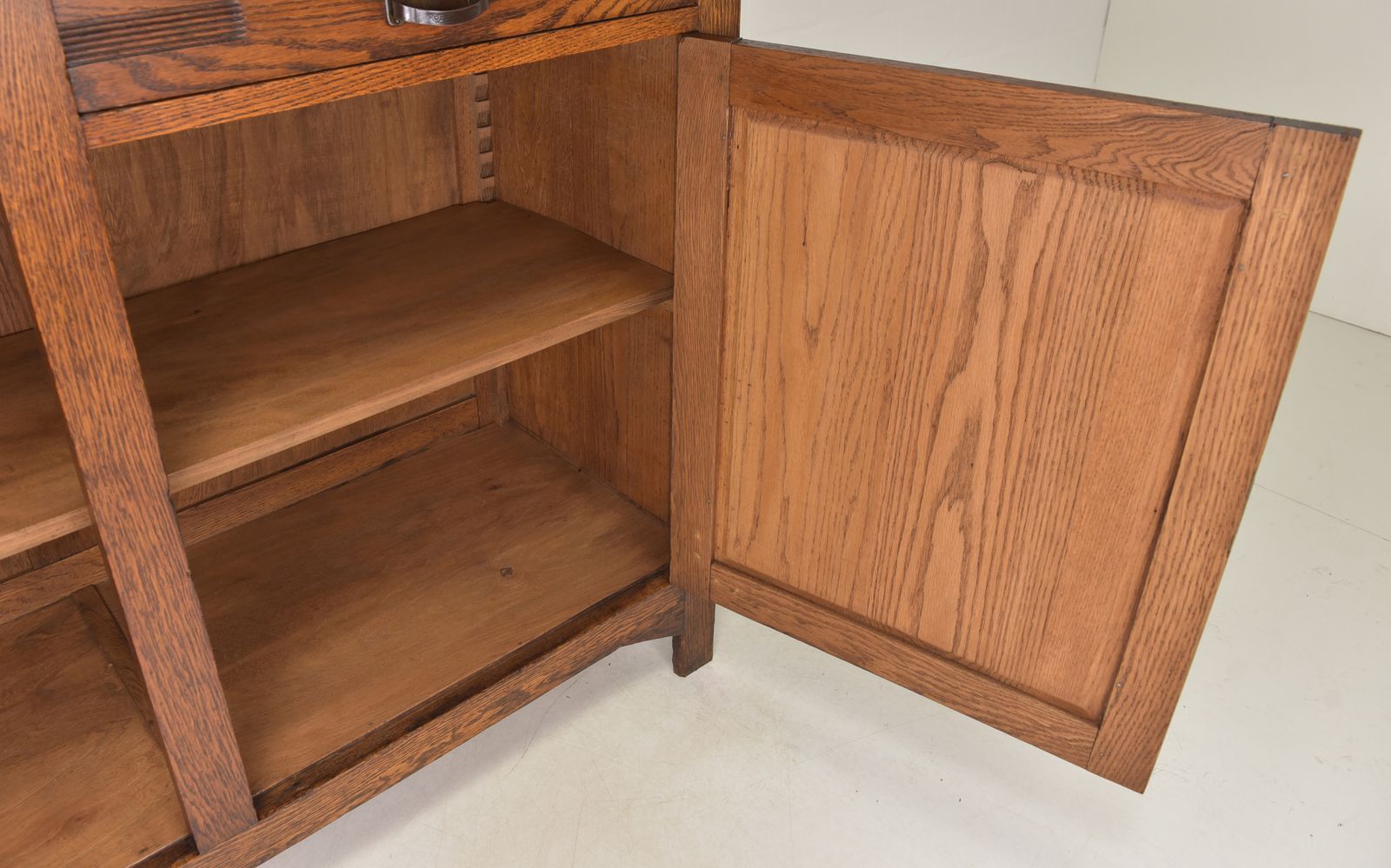 Antique! Restored Art Nouveau/Art Deco Buffet Cabinet, Circa 1920, Solid Oak photo vintage
