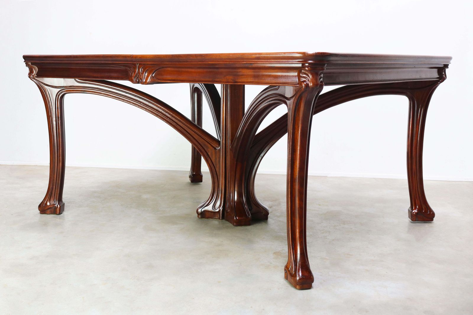 Table à manger Art Nouveau en acajou, par Eugène Gaillard pour Maison Bing, 1900 photo Mobilier