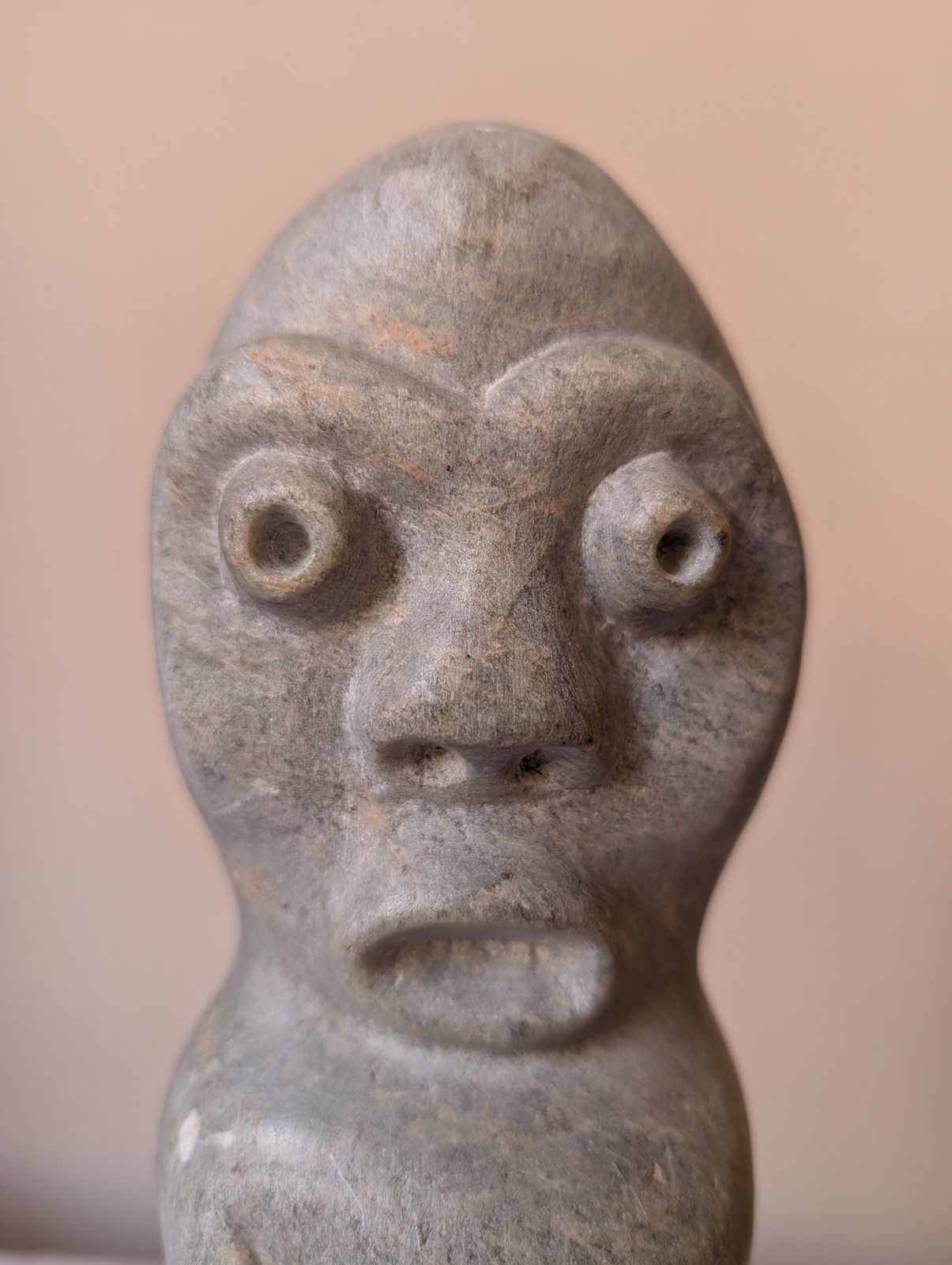 Signed African Stone Sculpture, "Alex", Pre 1980, Abstract Spirit Figure photo for sale