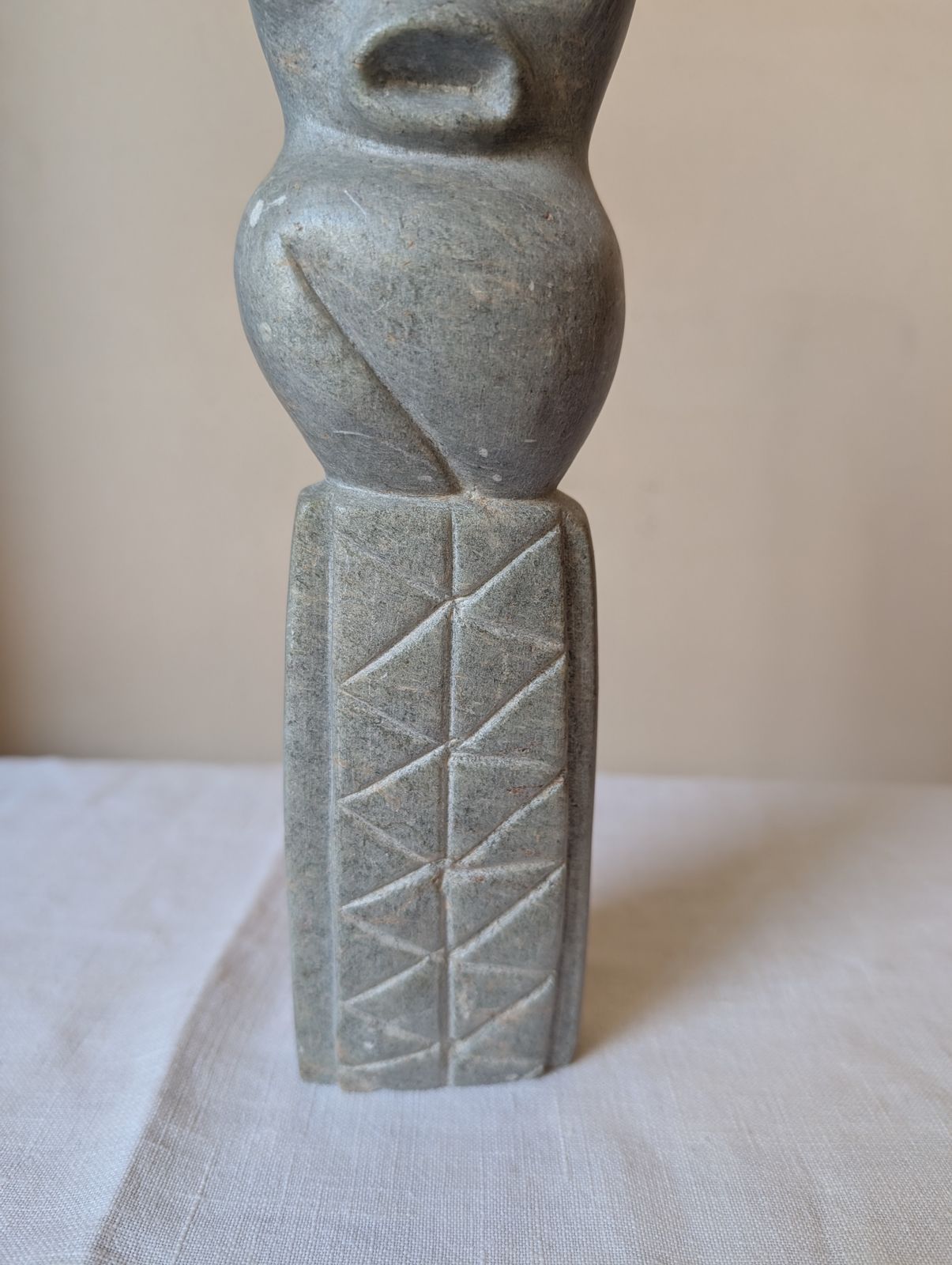 Signed African Stone Sculpture, "Alex", Pre 1980, Abstract Spirit Figure photo Art