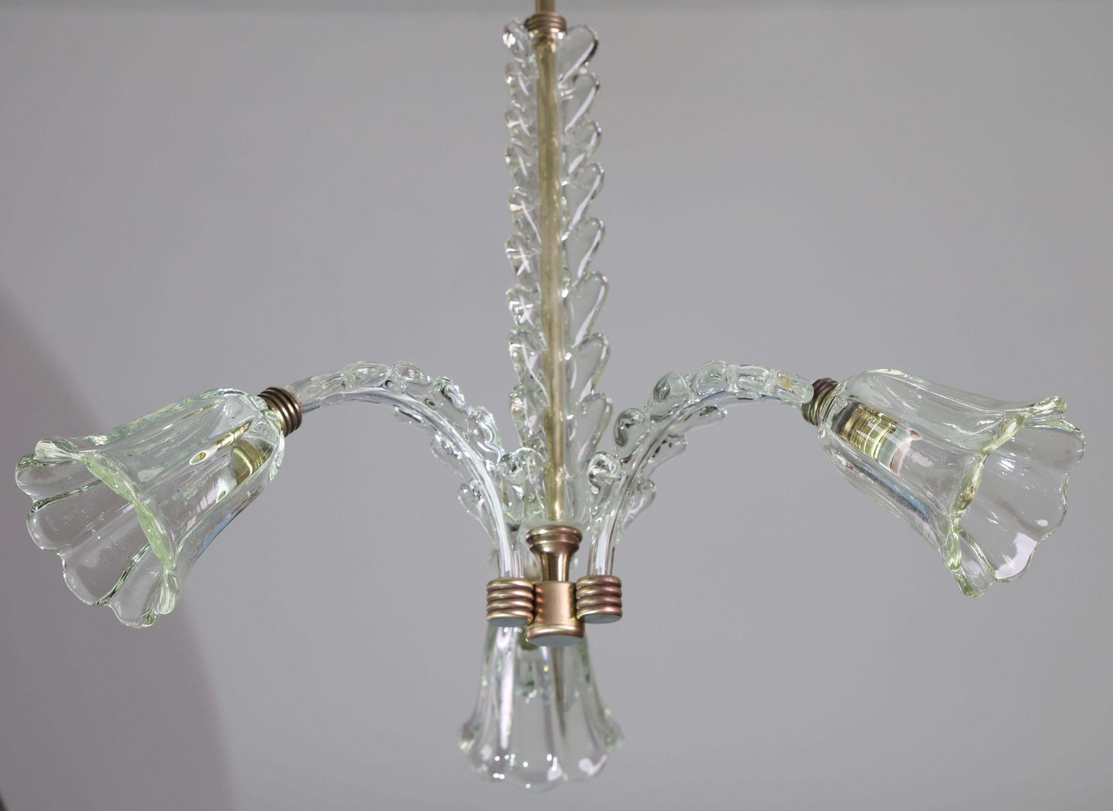 Charming Art Decò Chandelier By Barovier E Toso, 1940s photo vinterior