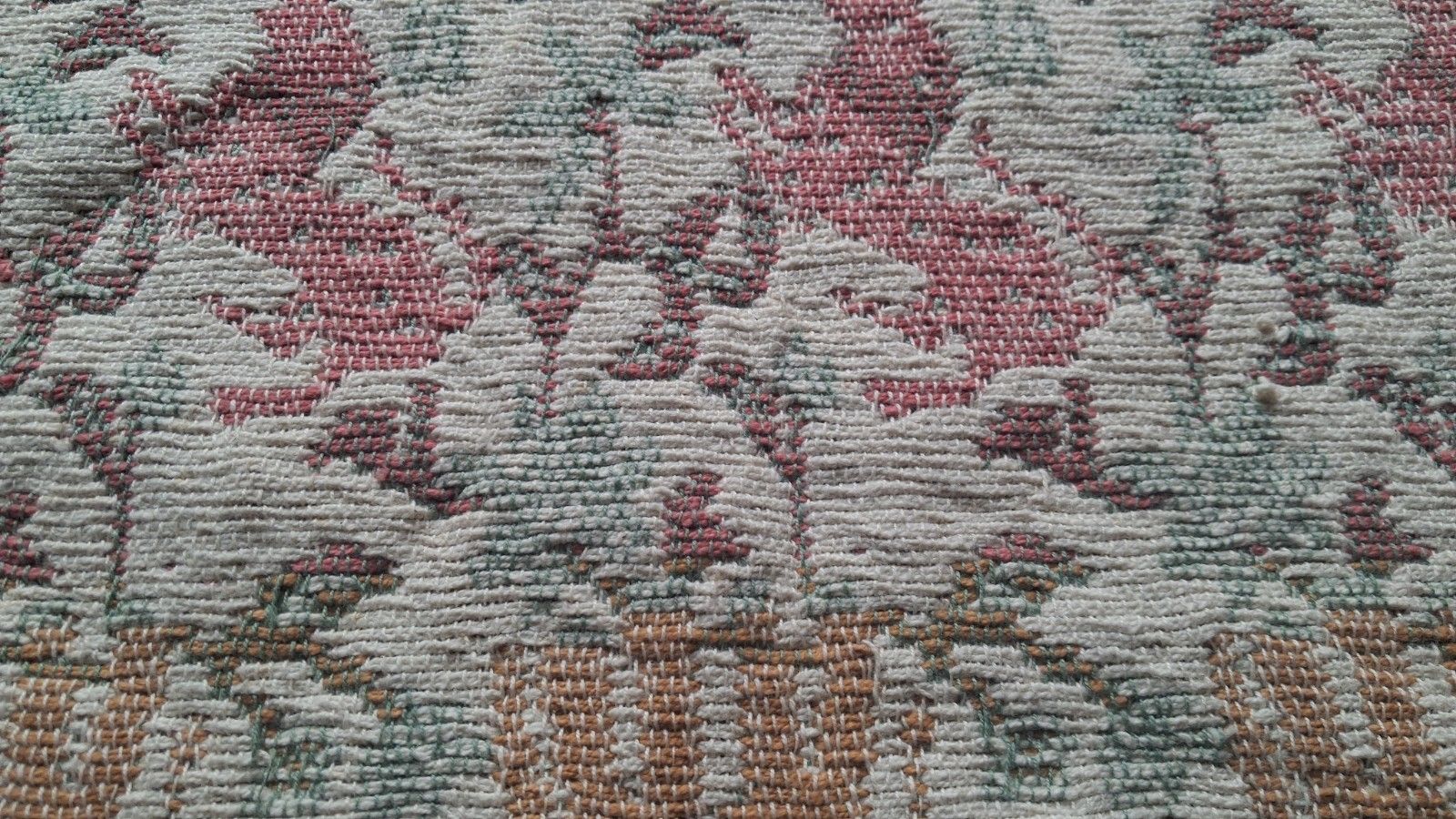 Delightful Hand Made Indian Rug . 140 Cm X 70 Cm. 100 % Cotton photo furniture