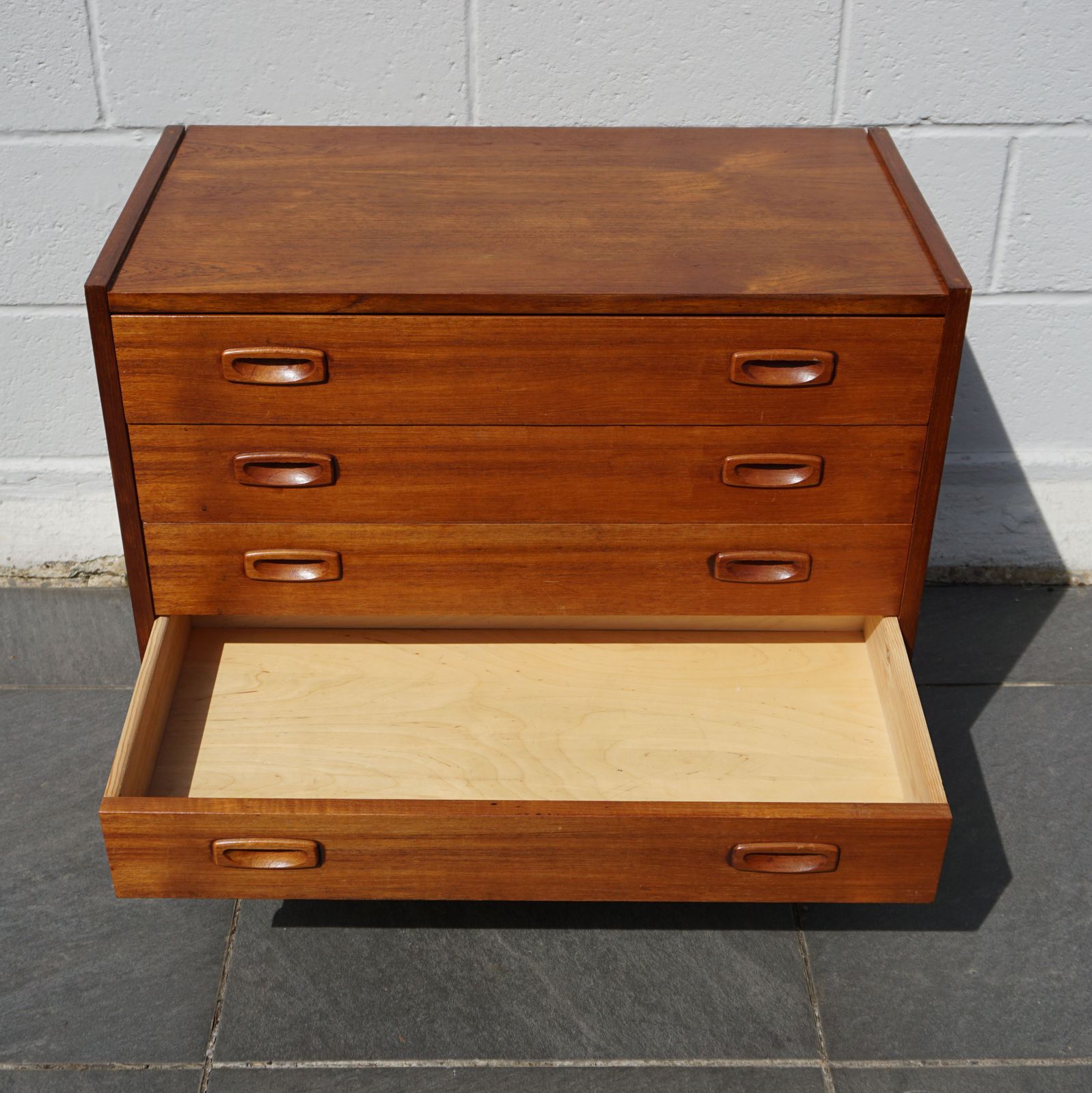 Refurbished Chest Of 4 Drawers On Hairpin Legs Mid Century Modern Wooden Office Storage photo buy