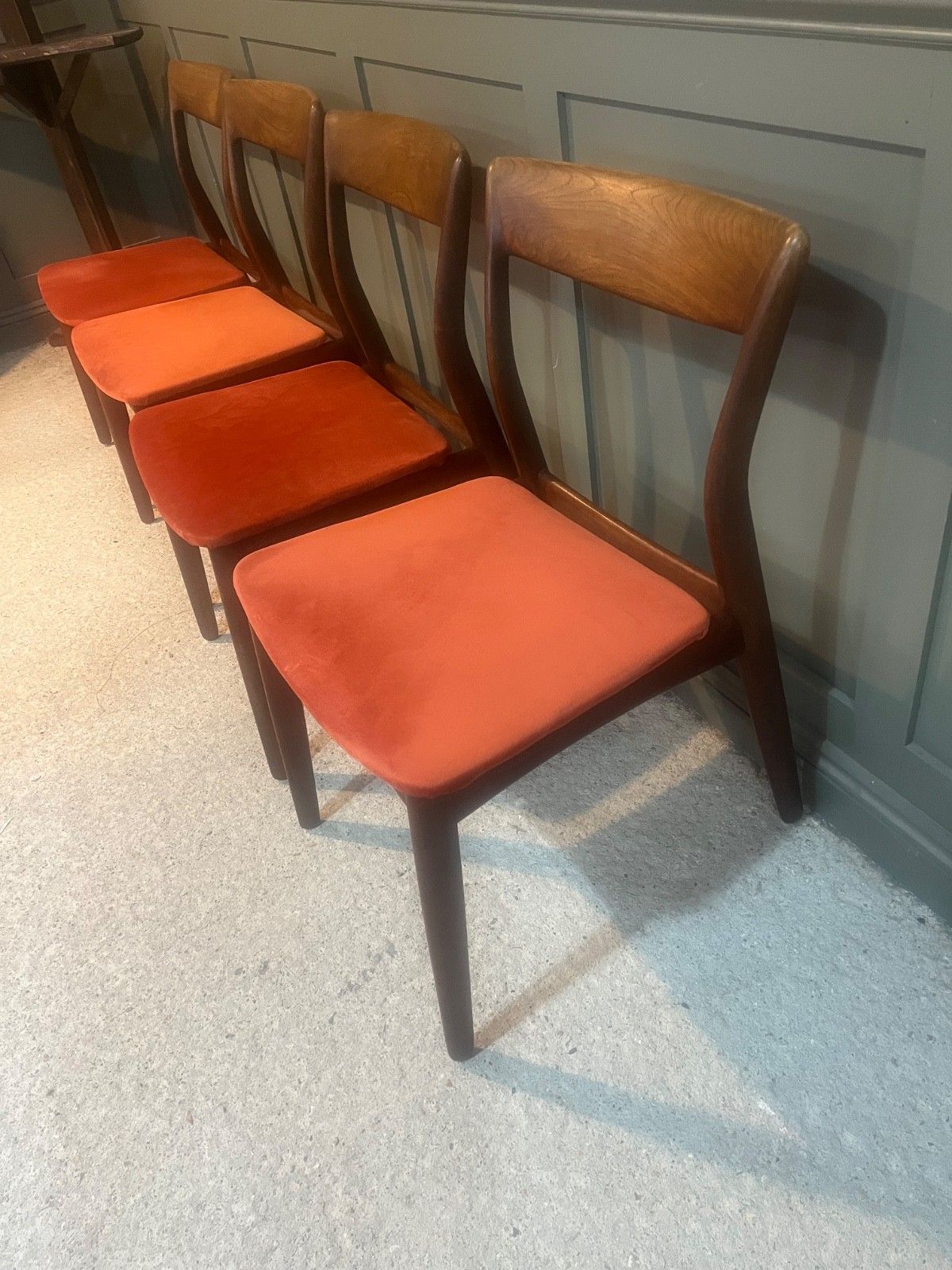 Teak Danish Dining Chairs By R. Borregaard For Viborg Circa 1960’s X 4 photo Furniture