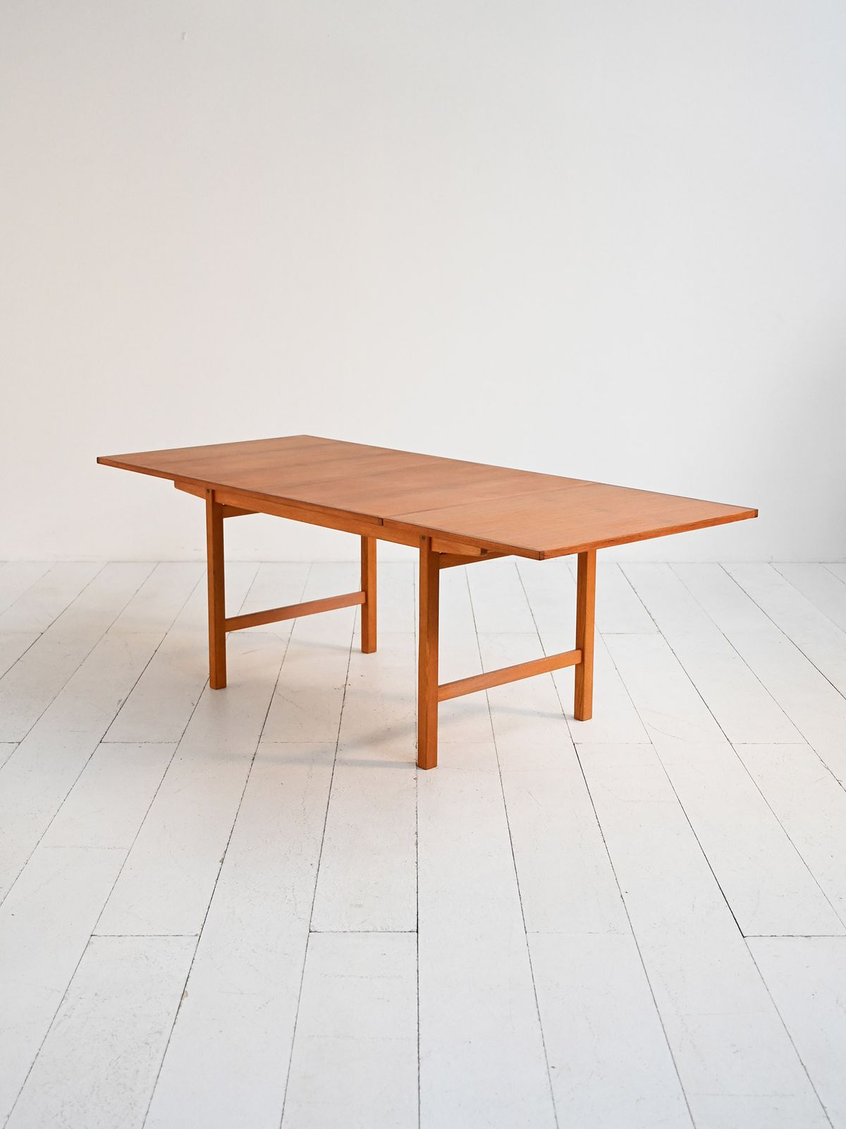 Extendable Scandinavian Teak And Oak Table From The 1960s photo for sale