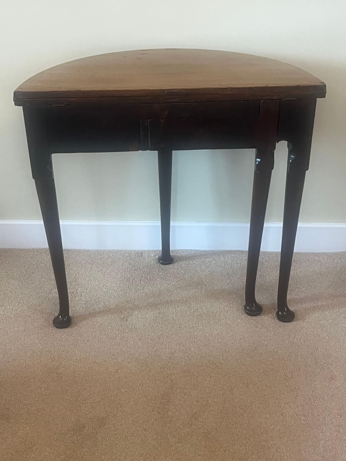 photo for sale George 1st Folding Card Or Tea Table , Opening To Circular Form, English Ca 1720