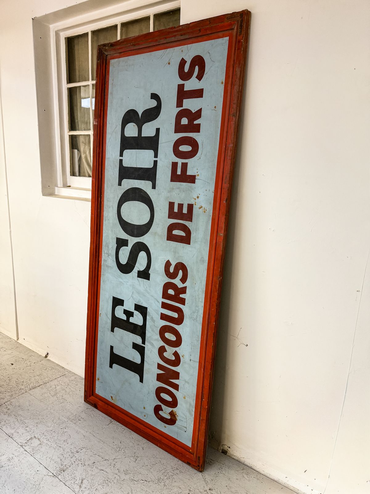 Large Antique French Advertising Sign photo Home Decor