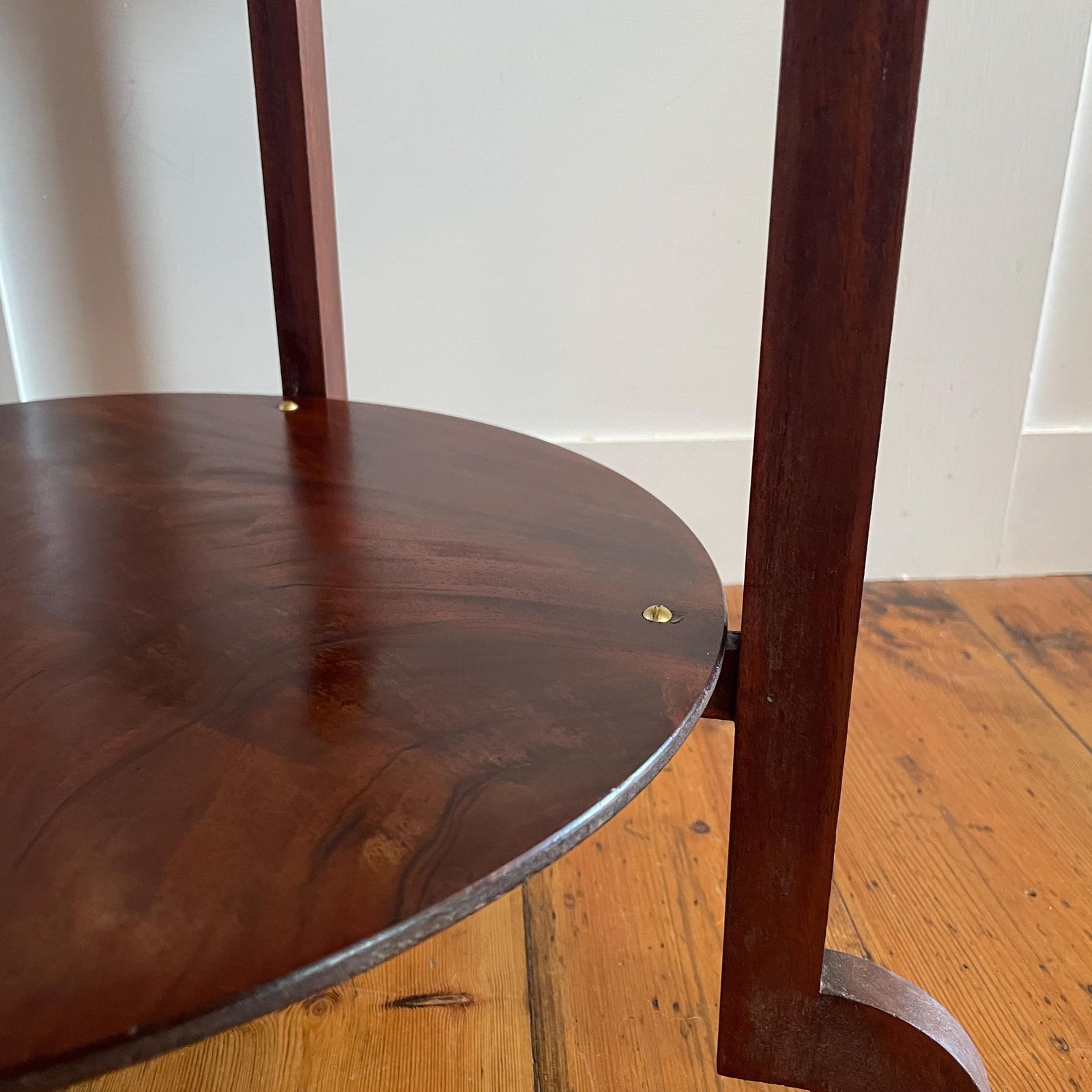 Vintage Oval Wood Side Table Inlay Medallion Plant Stand Mid Century End Table Edwardian Style Round photo buy