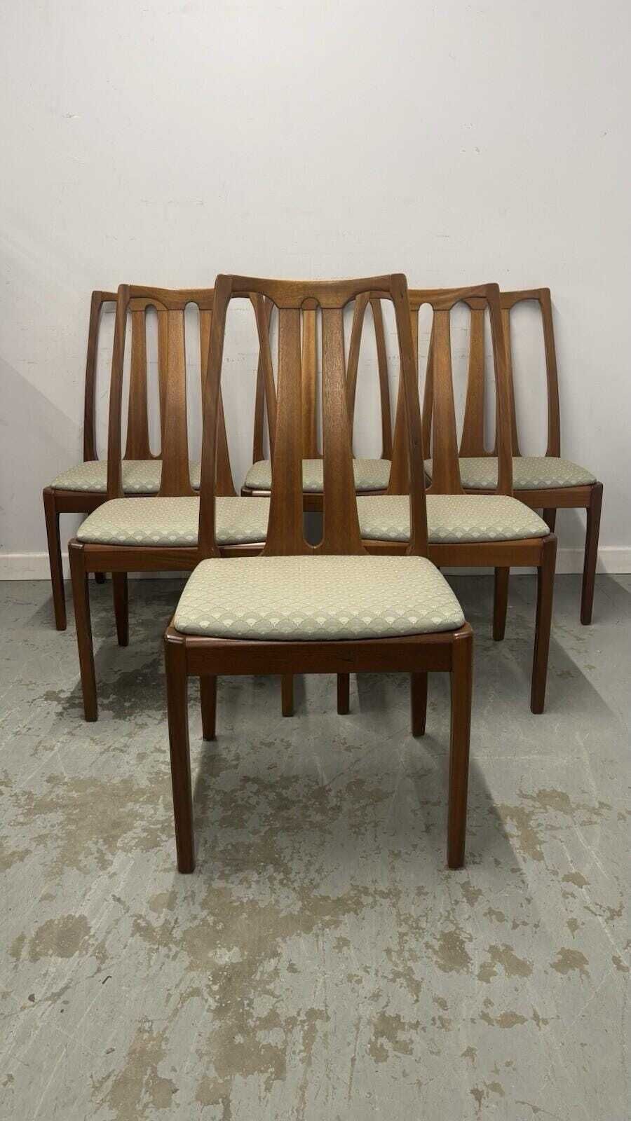 Set Of 6 Parker Knoll Dining Chairs – Mid Century Chairs, Vintage Dining Room Seating photo for sale