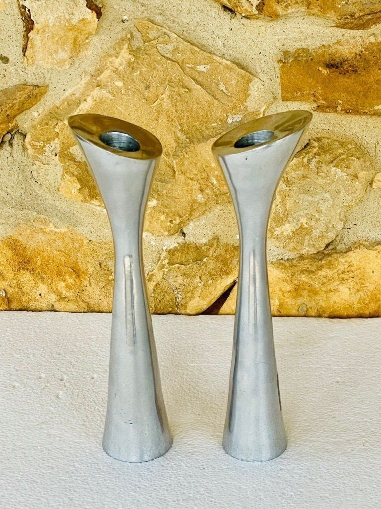 Vintage, Danish Modern Candlesticks By Broste Copenhagen, Set Of 2, Circa 1980's photo vintage