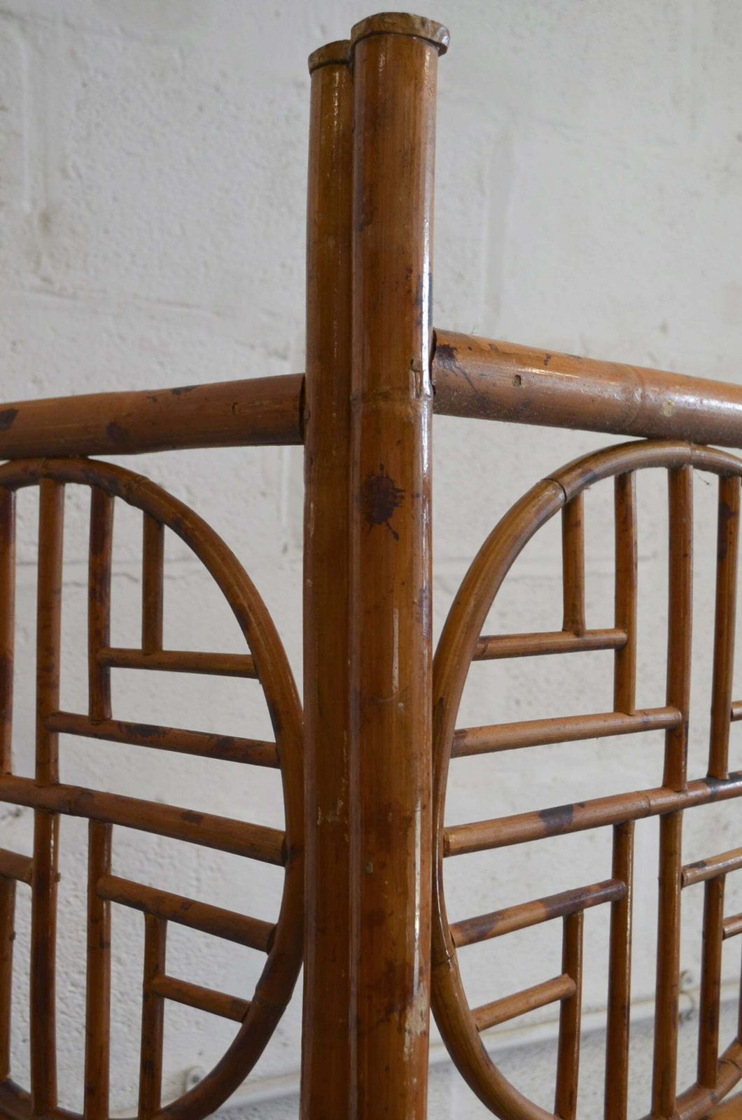 Vintage Bamboo Rattan Room Divider/Folding Screen photo Home Decor