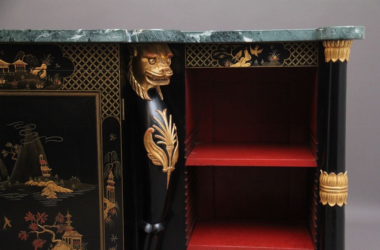 Early 20th Century Chinoiserie Marble Top Cabinet photo buy