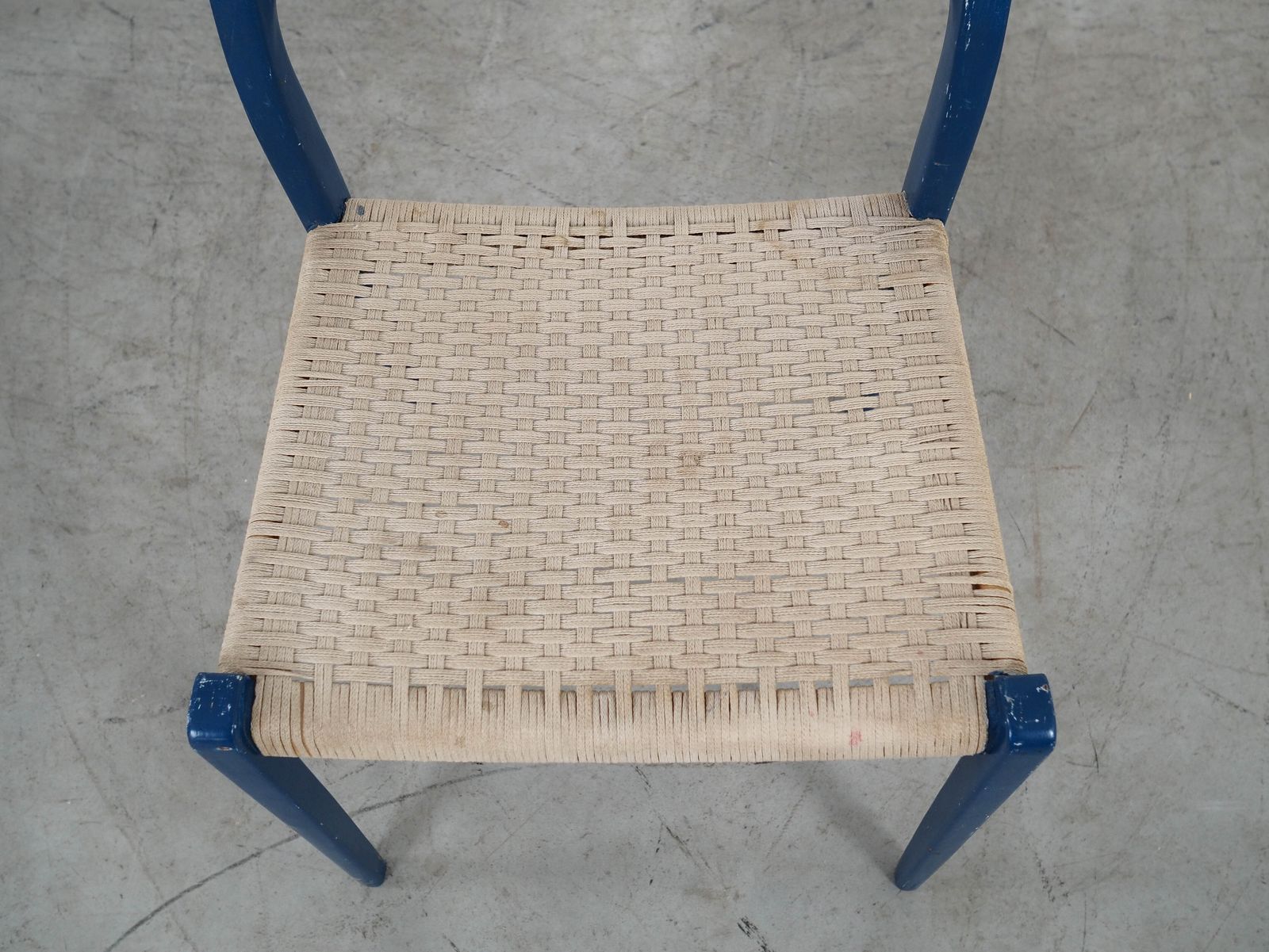 photo for sale Blue Teak Chair, Danish Design, 1960s, Designer: Niels Otto Møller