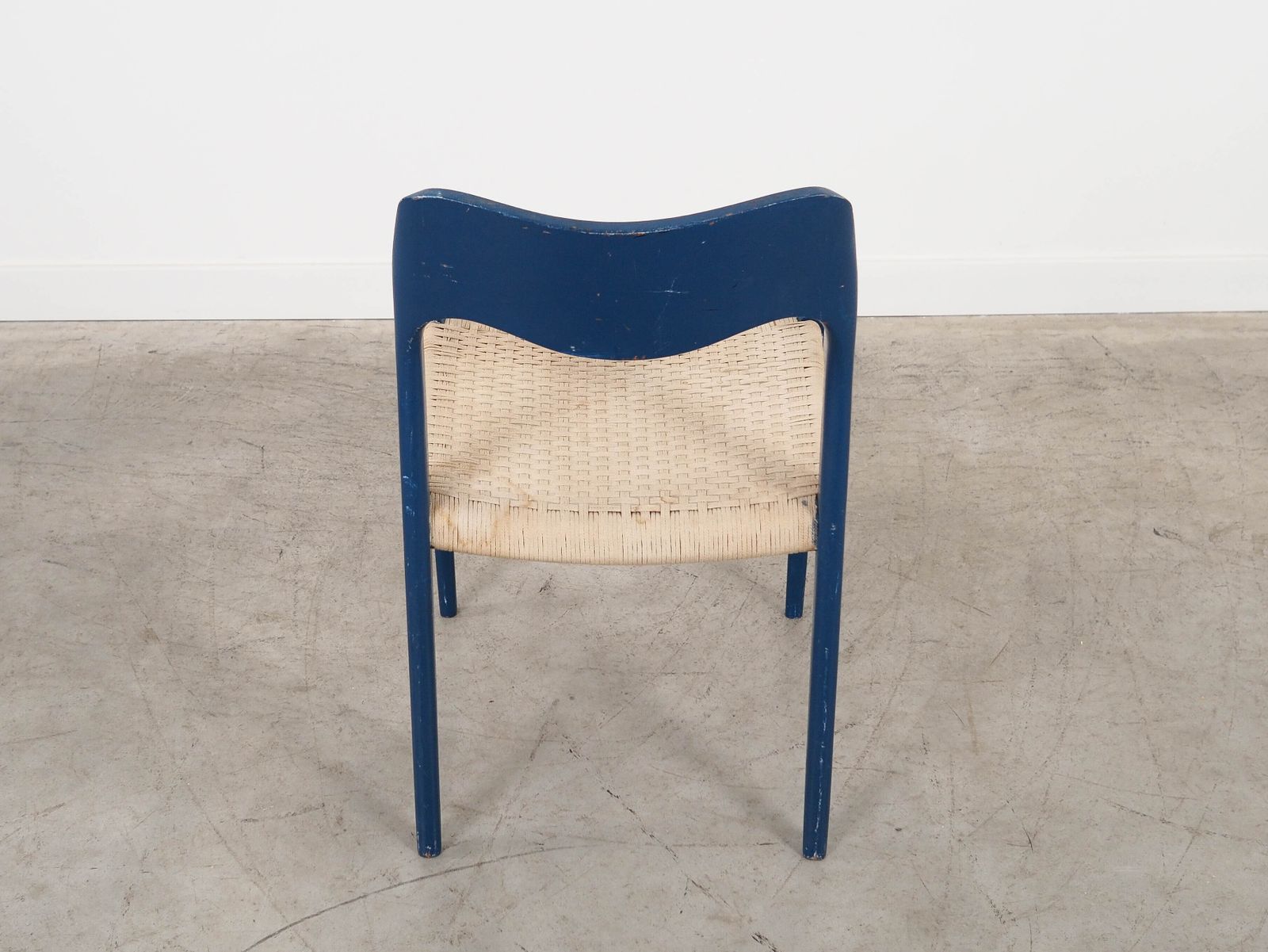 photo vintage Blue Teak Chair, Danish Design, 1960s, Designer: Niels Otto Møller